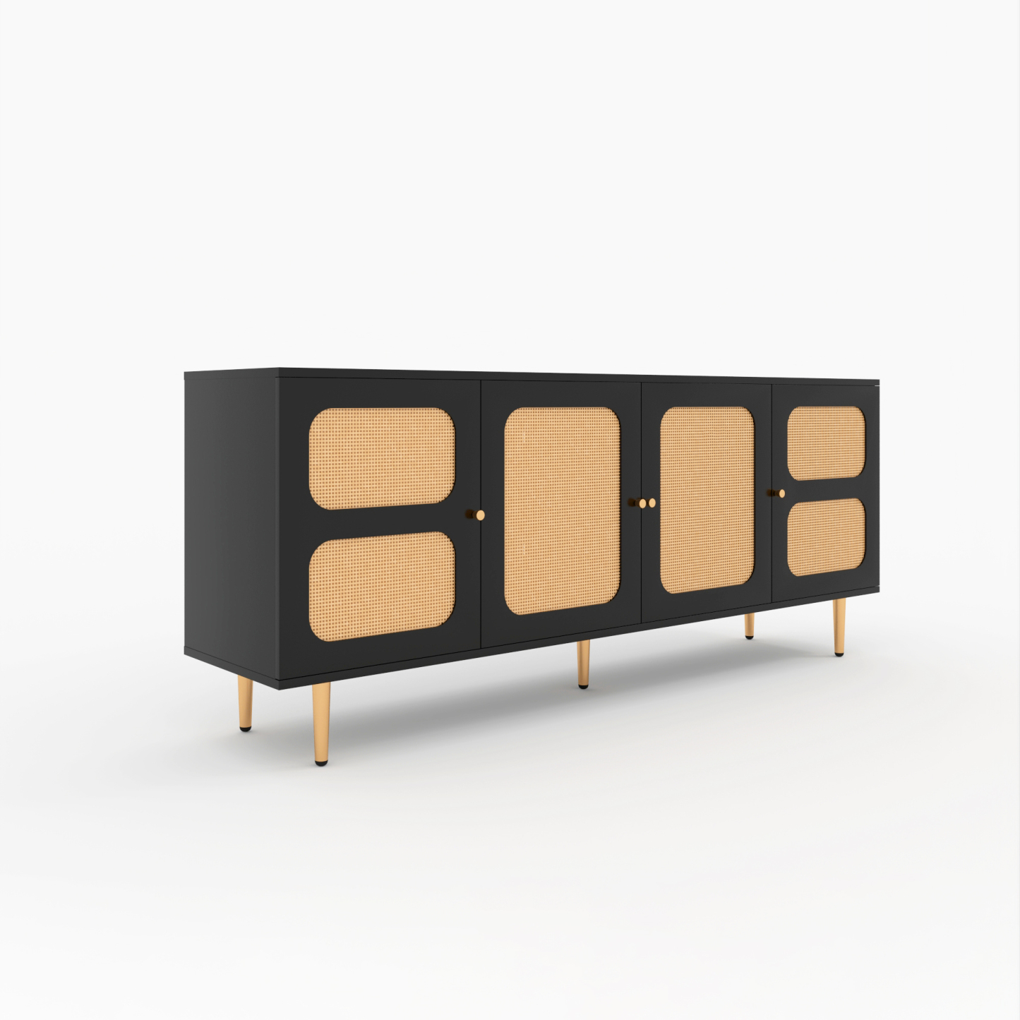 70" Rattan Sideboard Buffet Cabinet w/ ample Storage | TV Credenza