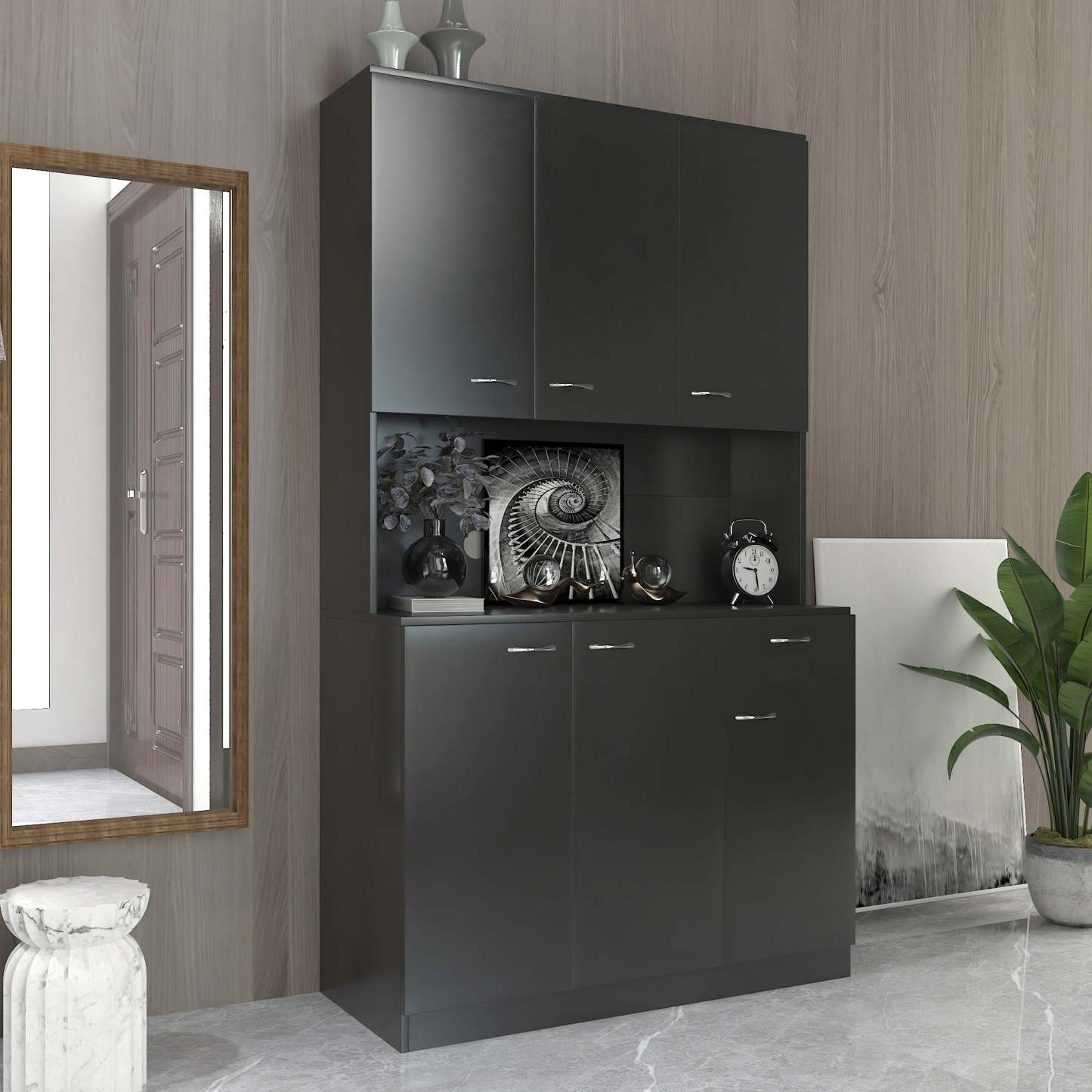 71" Tall Storage Cabinet for Office, Living Room, Bedroom & Kitchen