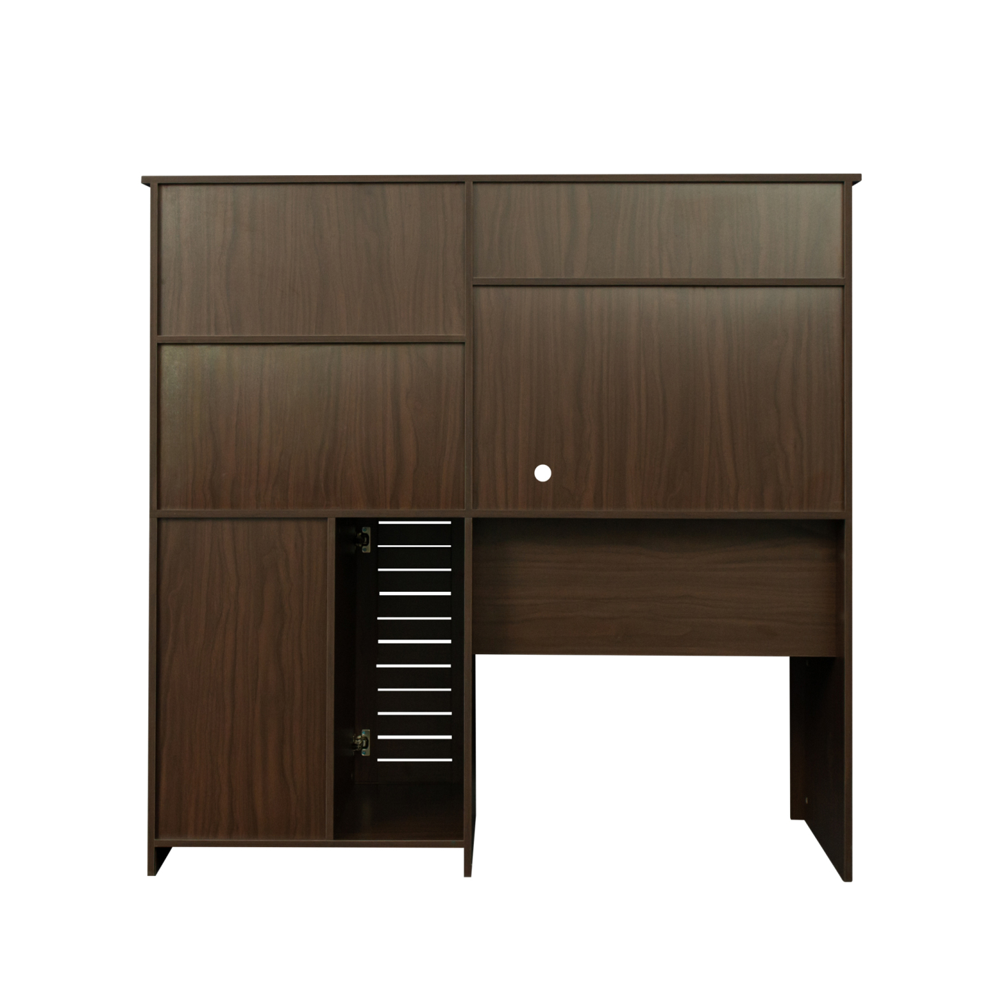 Modern Office Computer Desk with Book Shelf & Drawers | Joysource
