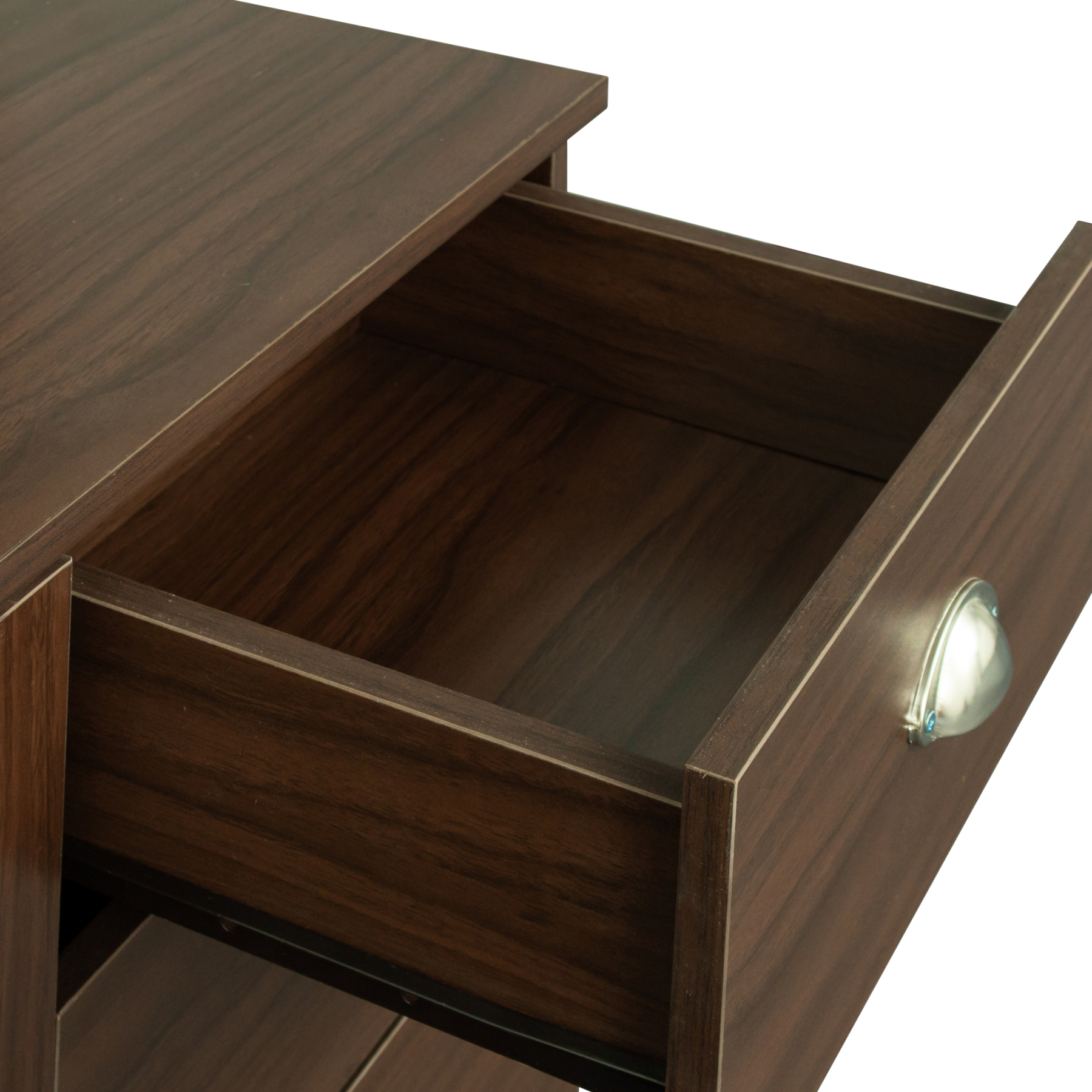 Modern Office Computer Desk with Book Shelf & Drawers | Joysource