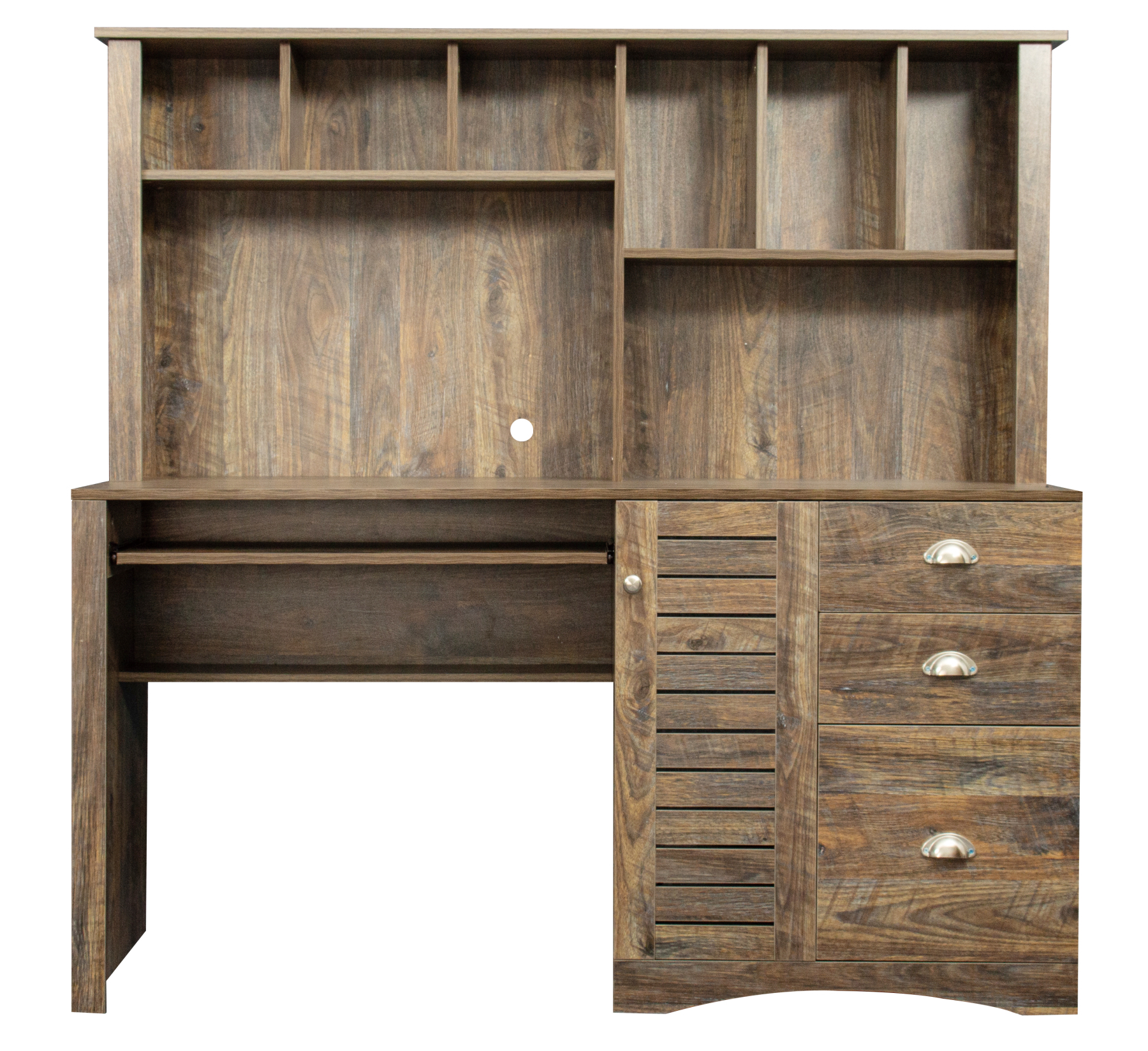 Modern Office Computer Desk with Book Shelf & Drawers | Joysource