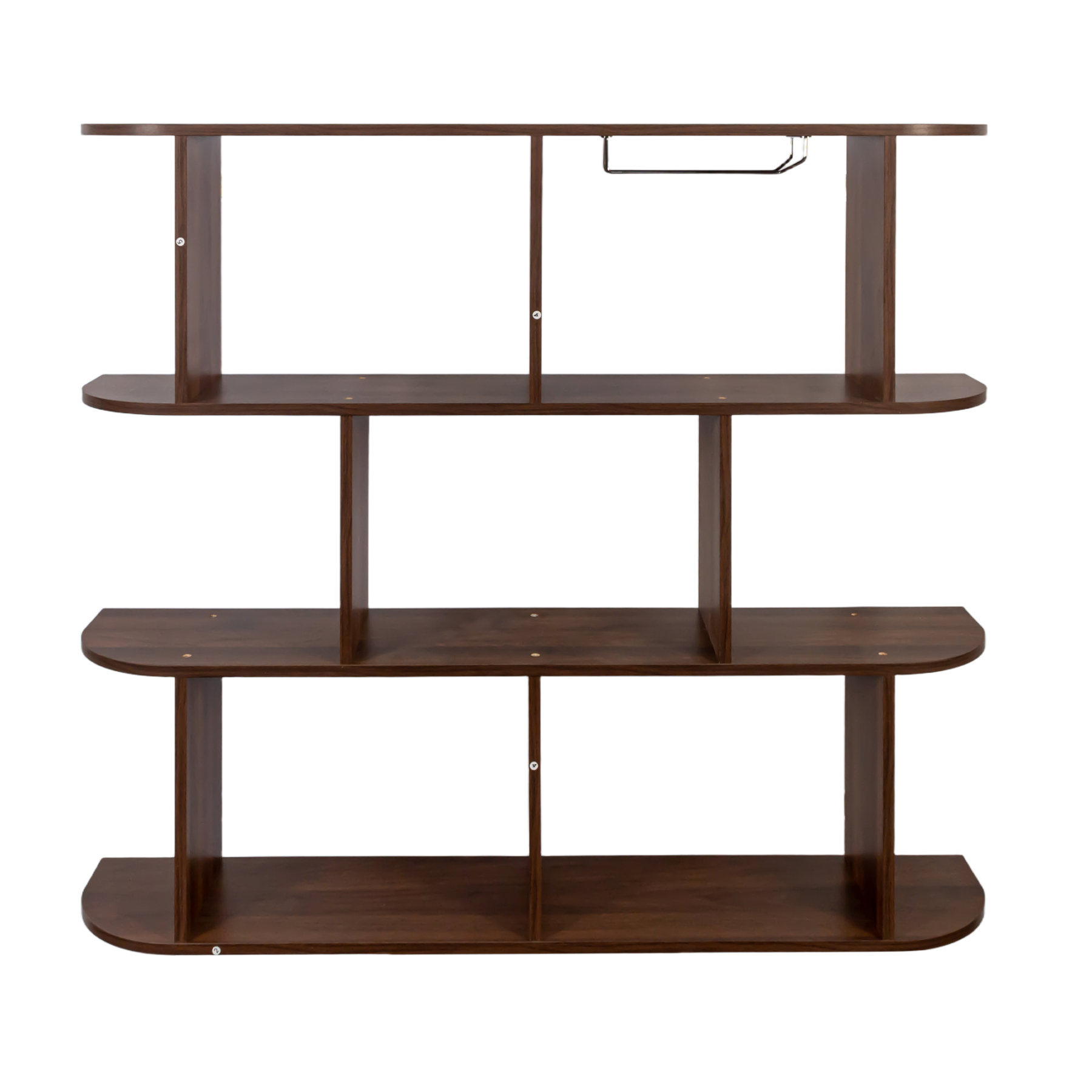 3-Tier Wall-Mounted Wine Rack w/ Glass Holder for Dining Room & Home Bar