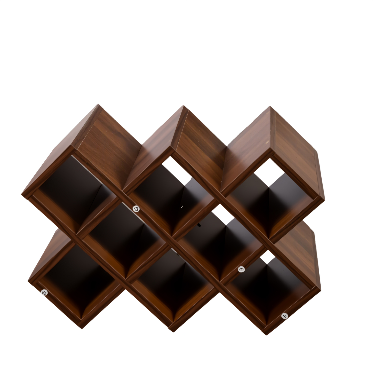 3-Tier Wall-Mounted Wine Rack w/ Glass Holder for Dining Room & Home Bar
