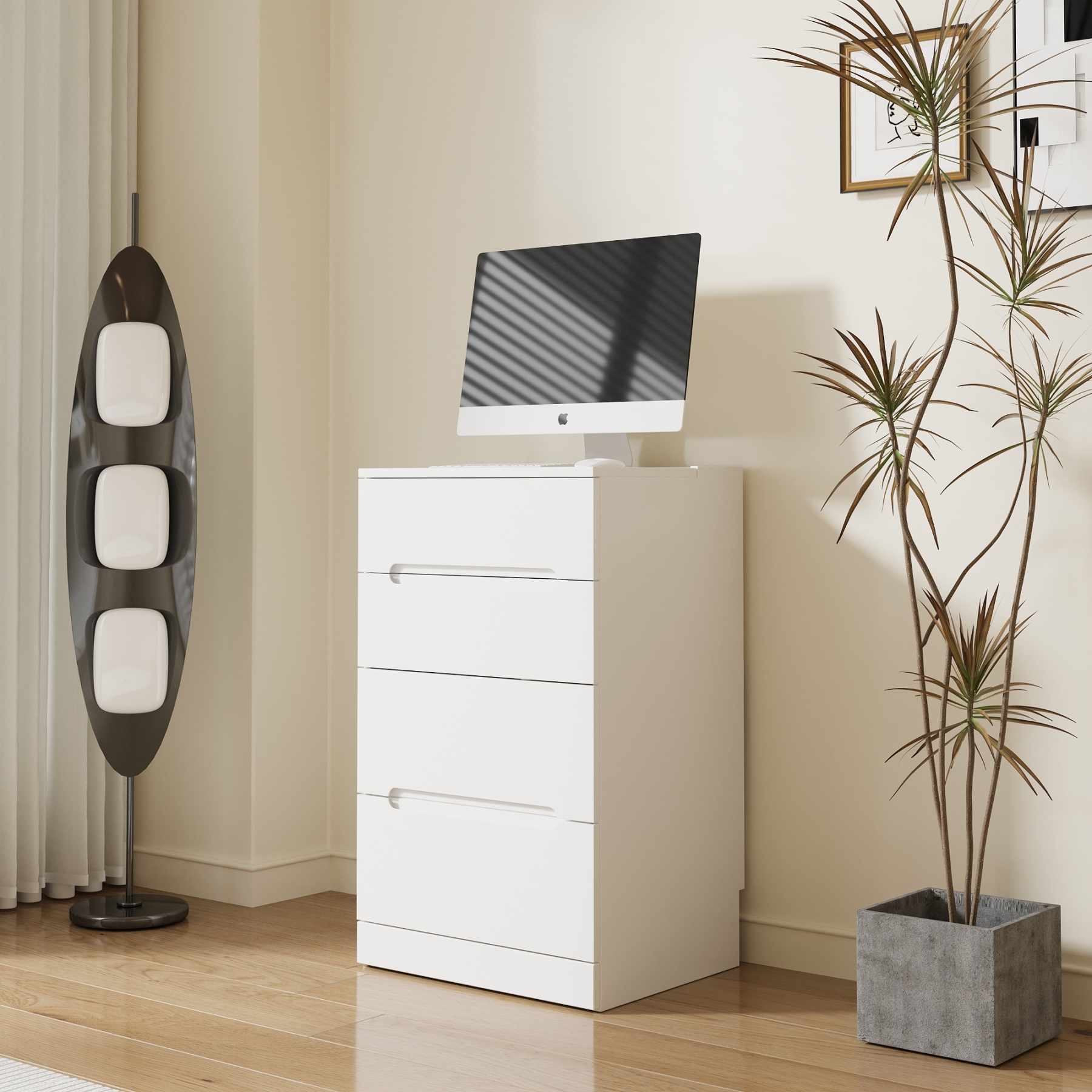 3 in 1 Convertible Makeup Vanity Set w/ Drawers, Glass Tabletop, Flip-Up Mirror | Space-Saving