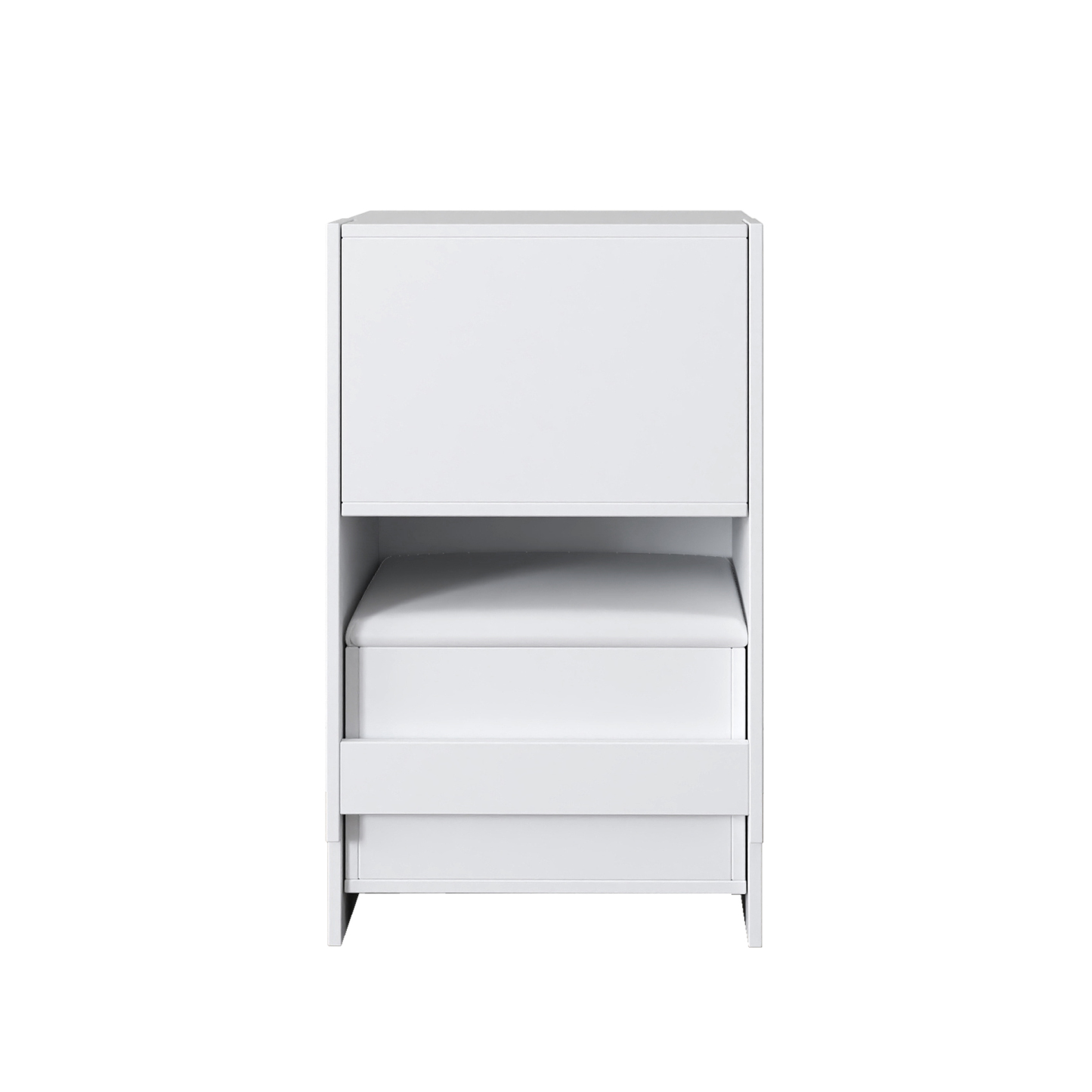 3 in 1 Makeup Vanity Set w/ Drawers, Glass Tabletop & Flip-Up Mirror | Cushioned Stool