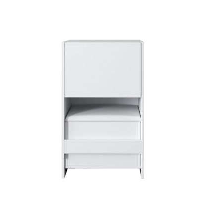 3 in 1 Makeup Vanity Set w/ Drawers, Glass Tabletop & Flip-Up Mirror | Cushioned Stool