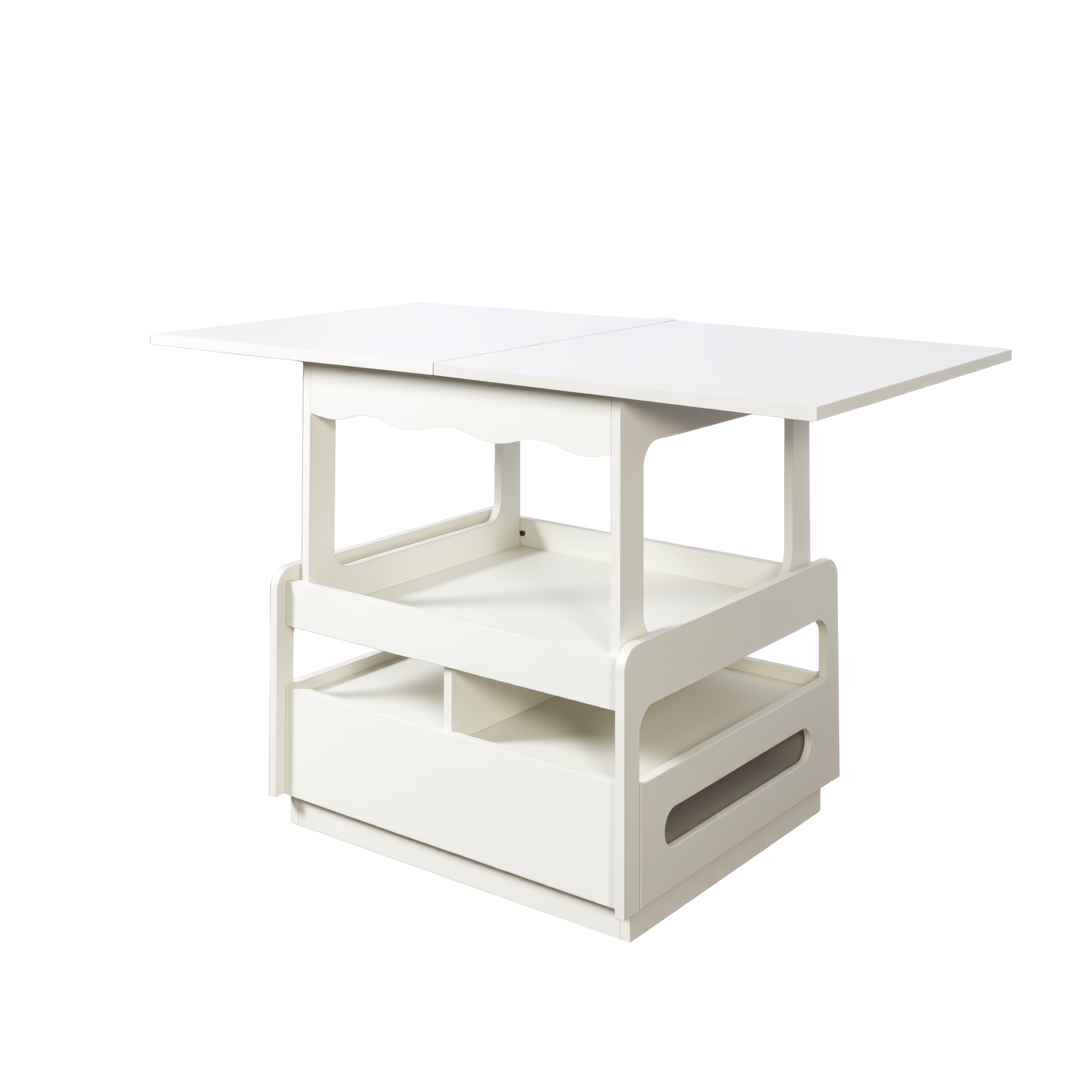 3-in-1 Multifunctional Coffee Table w/ Expandable Top & Hidden Storage 