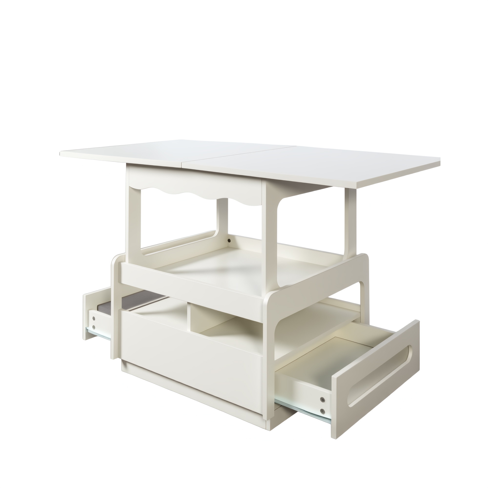 3-in-1 Multifunctional Coffee Table w/ Expandable Top & Hidden Storage 
