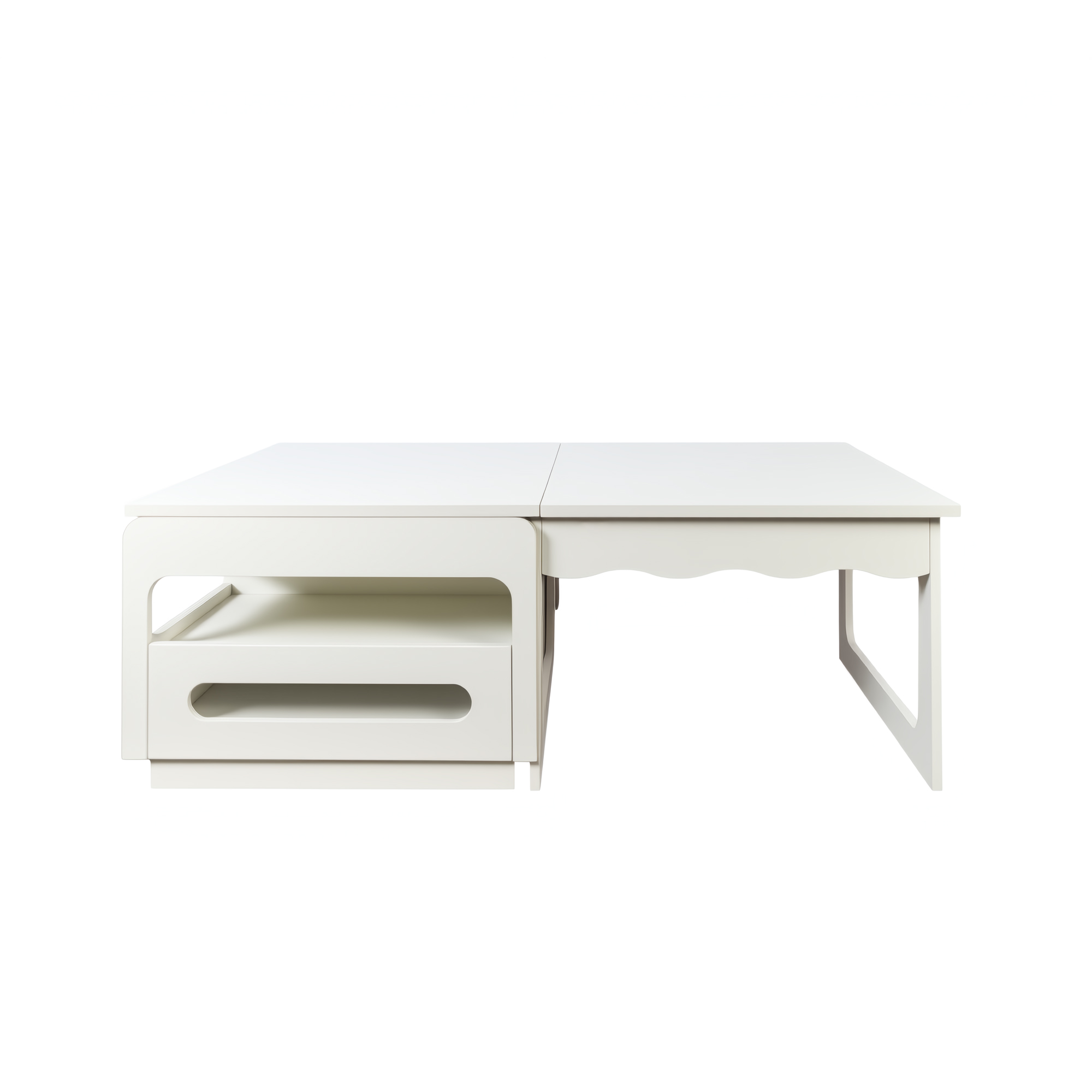 3-in-1 Multifunctional Coffee Table w/ Expandable Top & Hidden Storage 