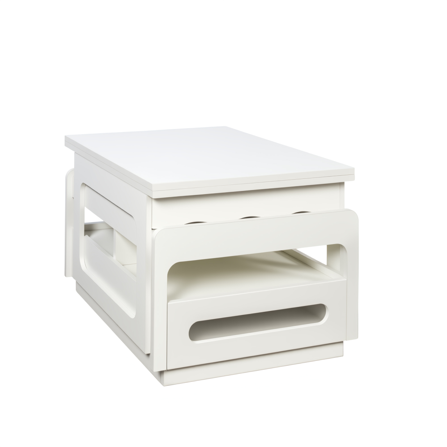 3-in-1 Multifunctional Coffee Table w/ Expandable Top & Hidden Storage 