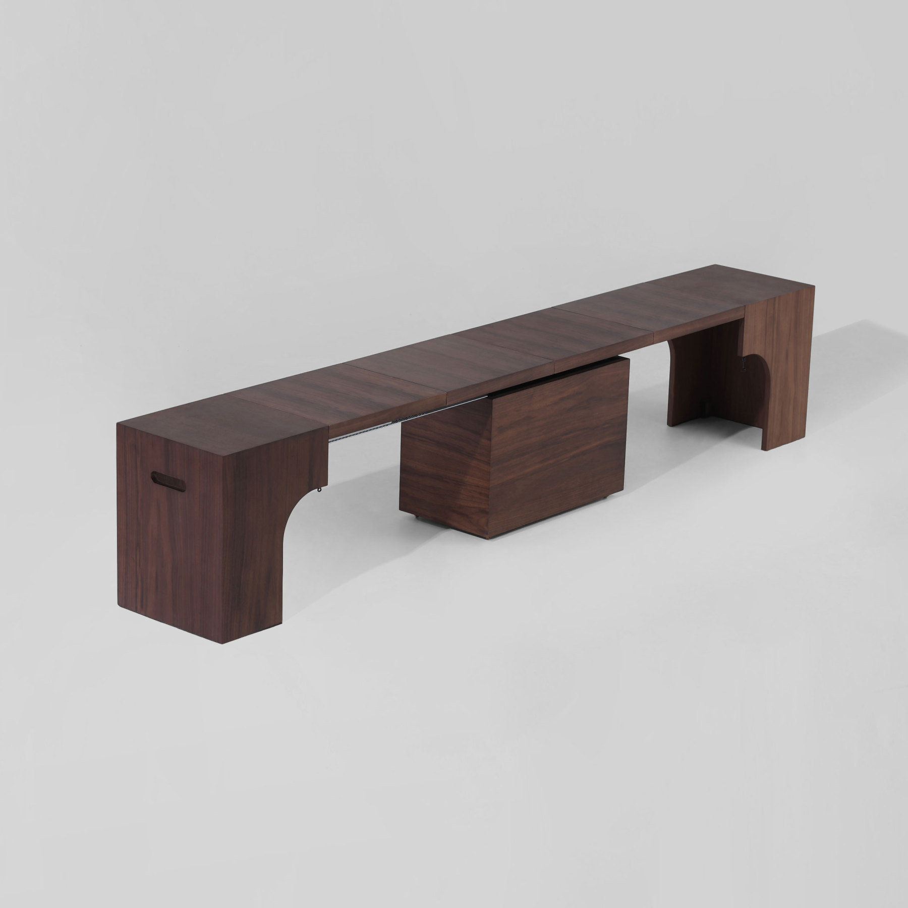 27"-110" Solid Wood Extendable Bench Seats 1-6, Self-Storing & No Assembly