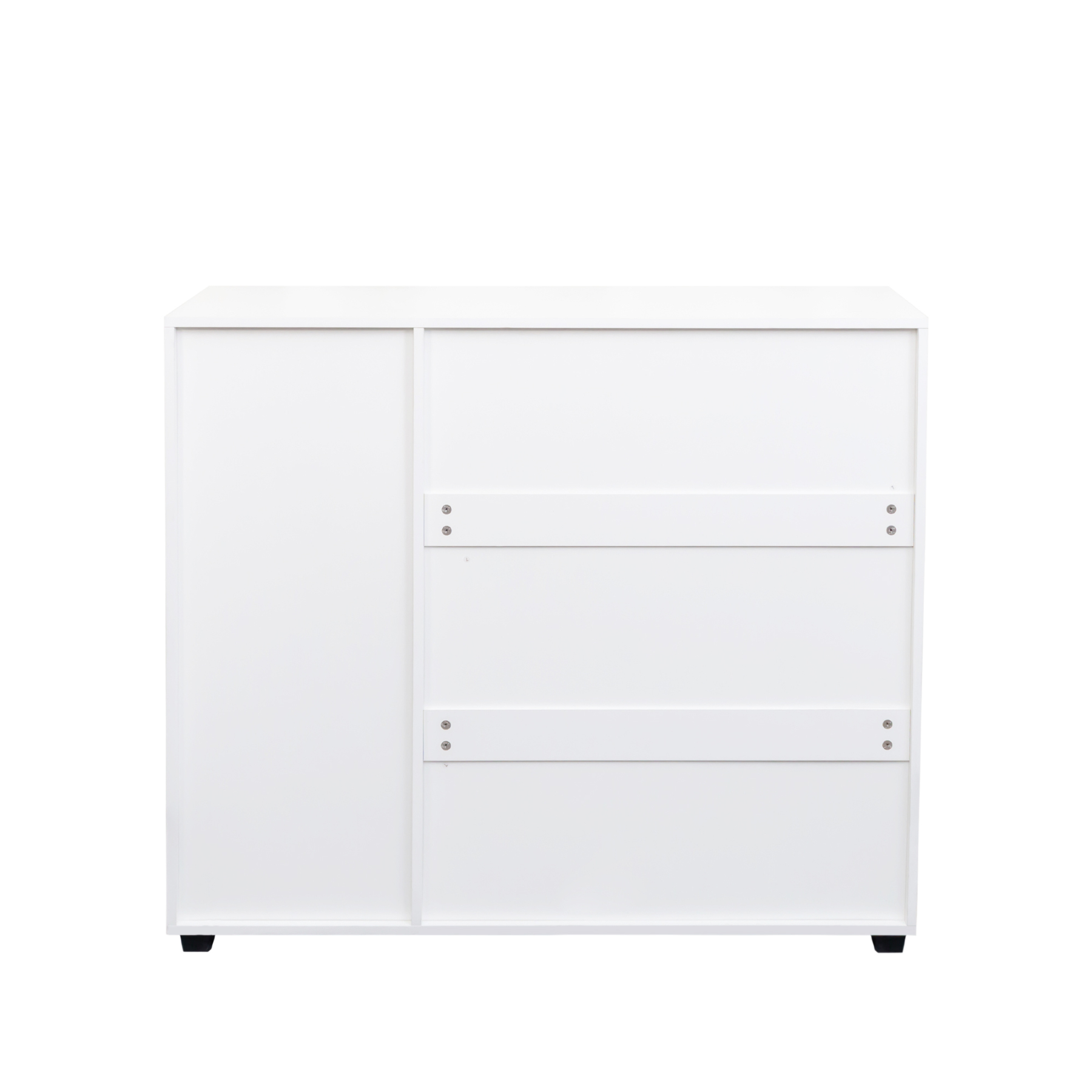 4-Tier Shoe Cabinet with Slat Doors for Entryway, Hallway & Closet