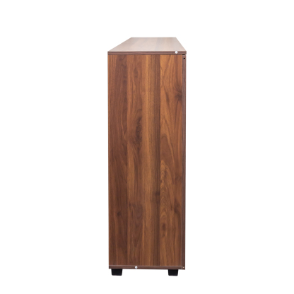 4-Tier Shoe Cabinet with Slat Doors for Entryway, Hallway & Closet