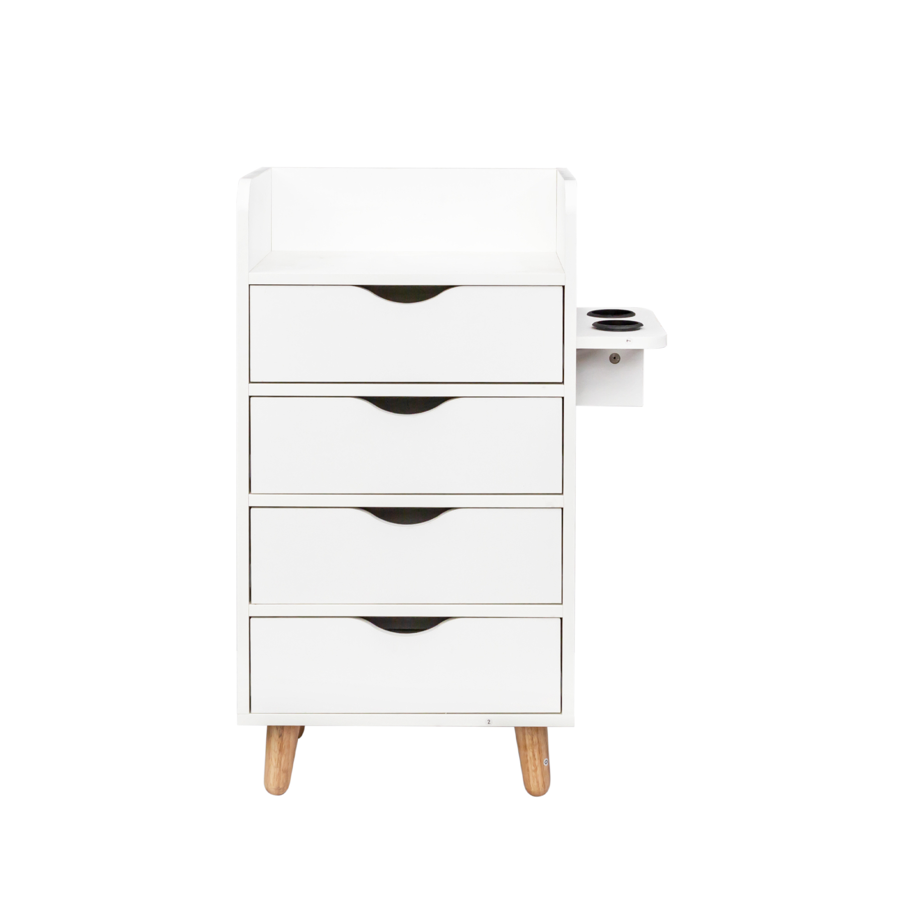 4-Tier Storage Cabinet with 2 Hair Dryer Holders | Salon Station