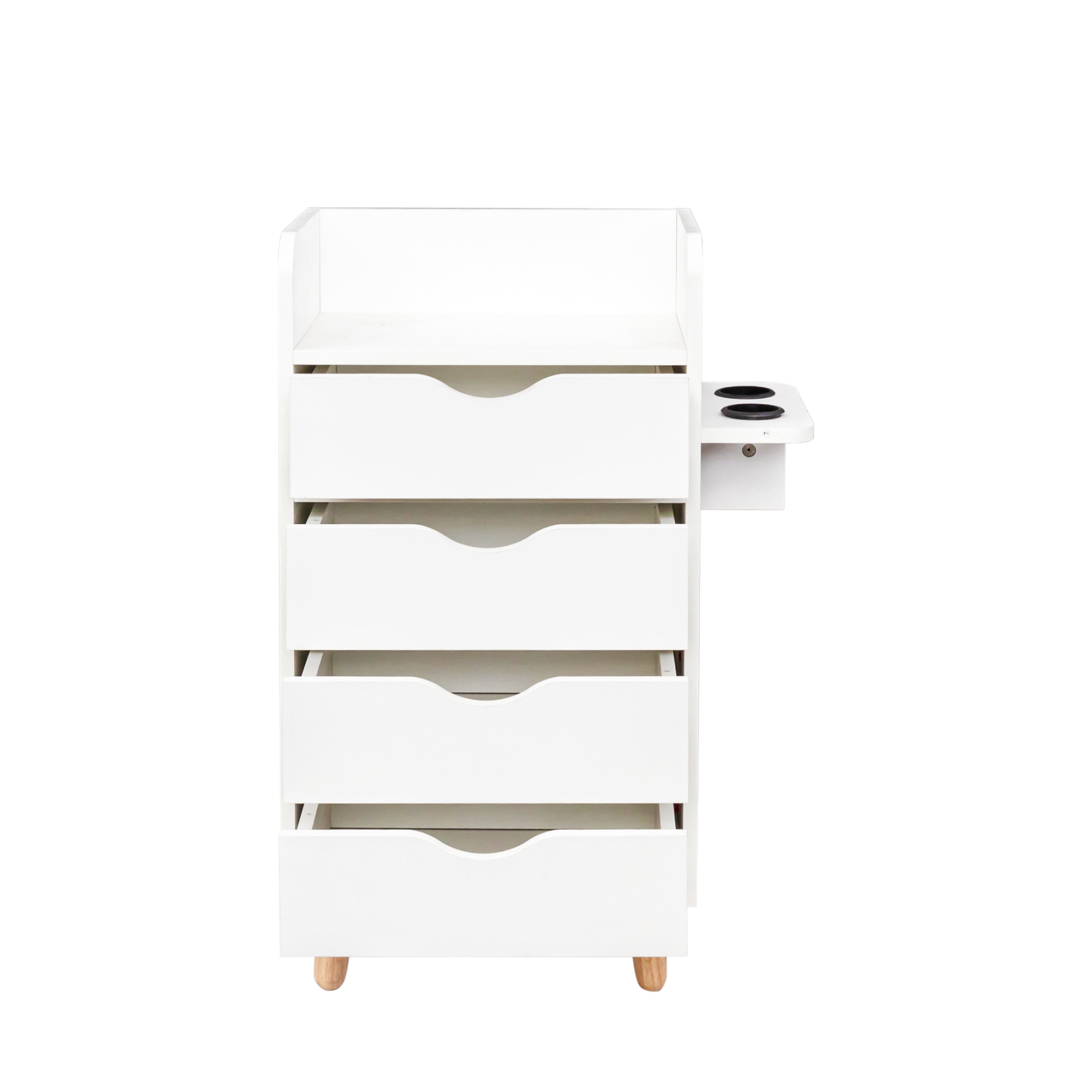 4-Tier Storage Cabinet with 2 Hair Dryer Holders | Salon Station