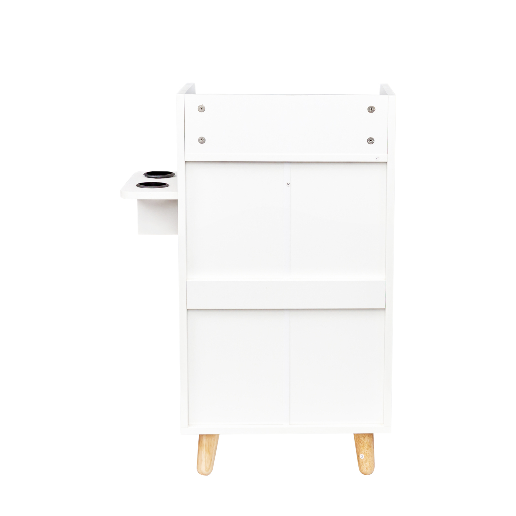 4-Tier Storage Cabinet with 2 Hair Dryer Holders | Salon Station