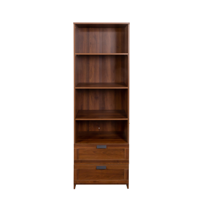 4-Tier Wood Bookcase w/ Drawers for Home Office, Living Room & Study | 71" Tall