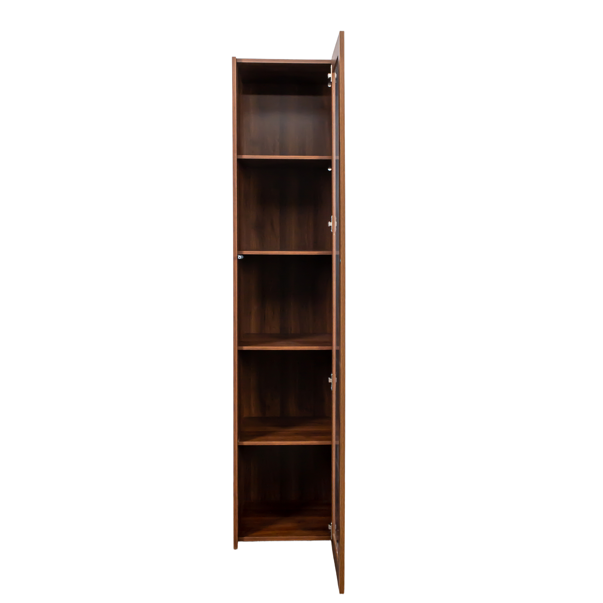 5-Shelf Tall Display Cabinet w/ Glass Door & LED Lights | Curio Storage Cabinet
