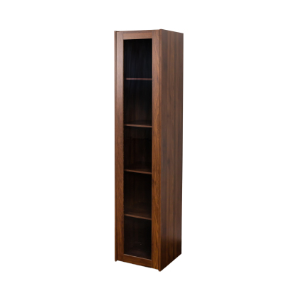 5-Shelf Tall Display Cabinet w/ Glass Door & LED Lights | Curio Storage Cabinet