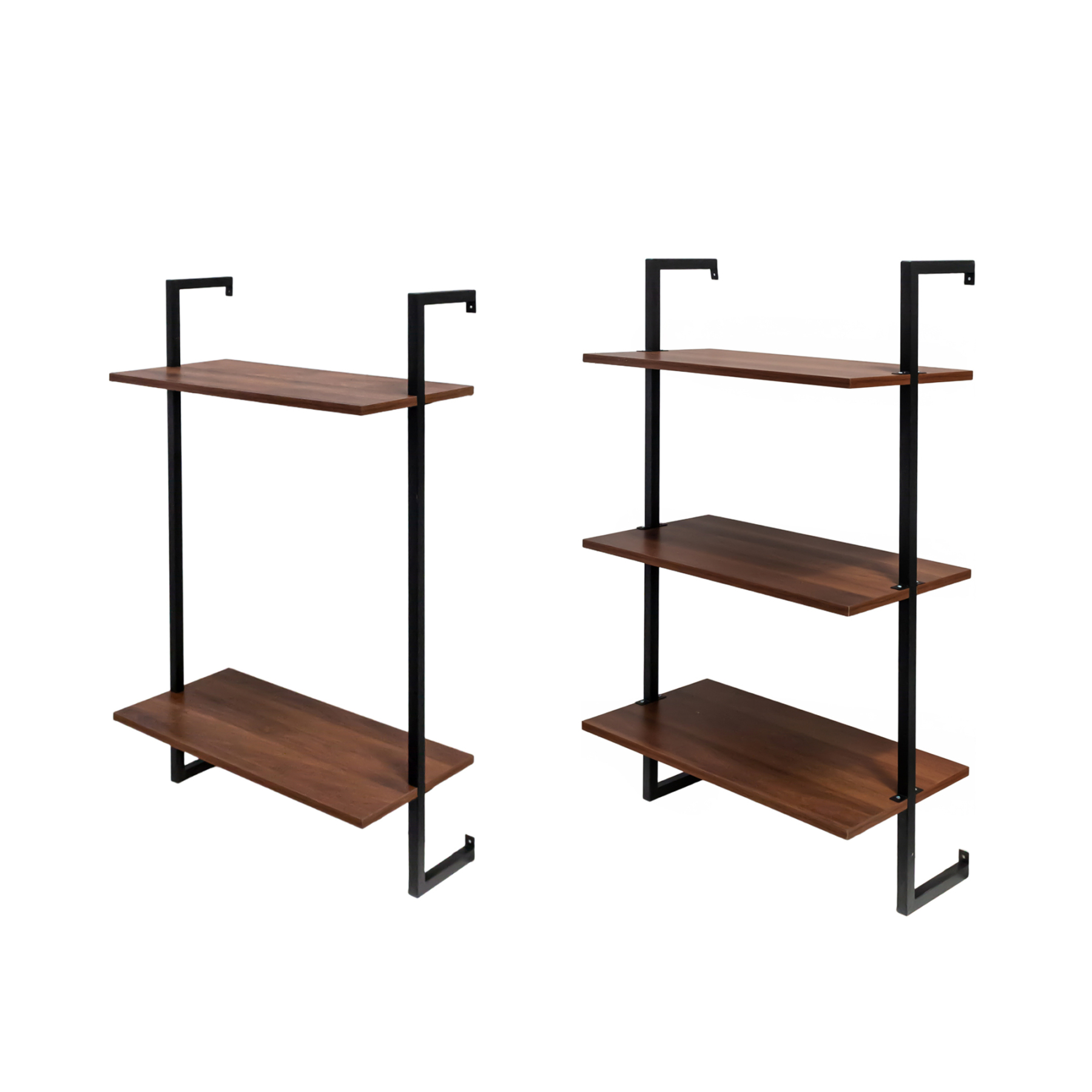 3-Tier & 2-Tier Wall-Mounted Shelf Set for Bathroom, Kitchen & Office