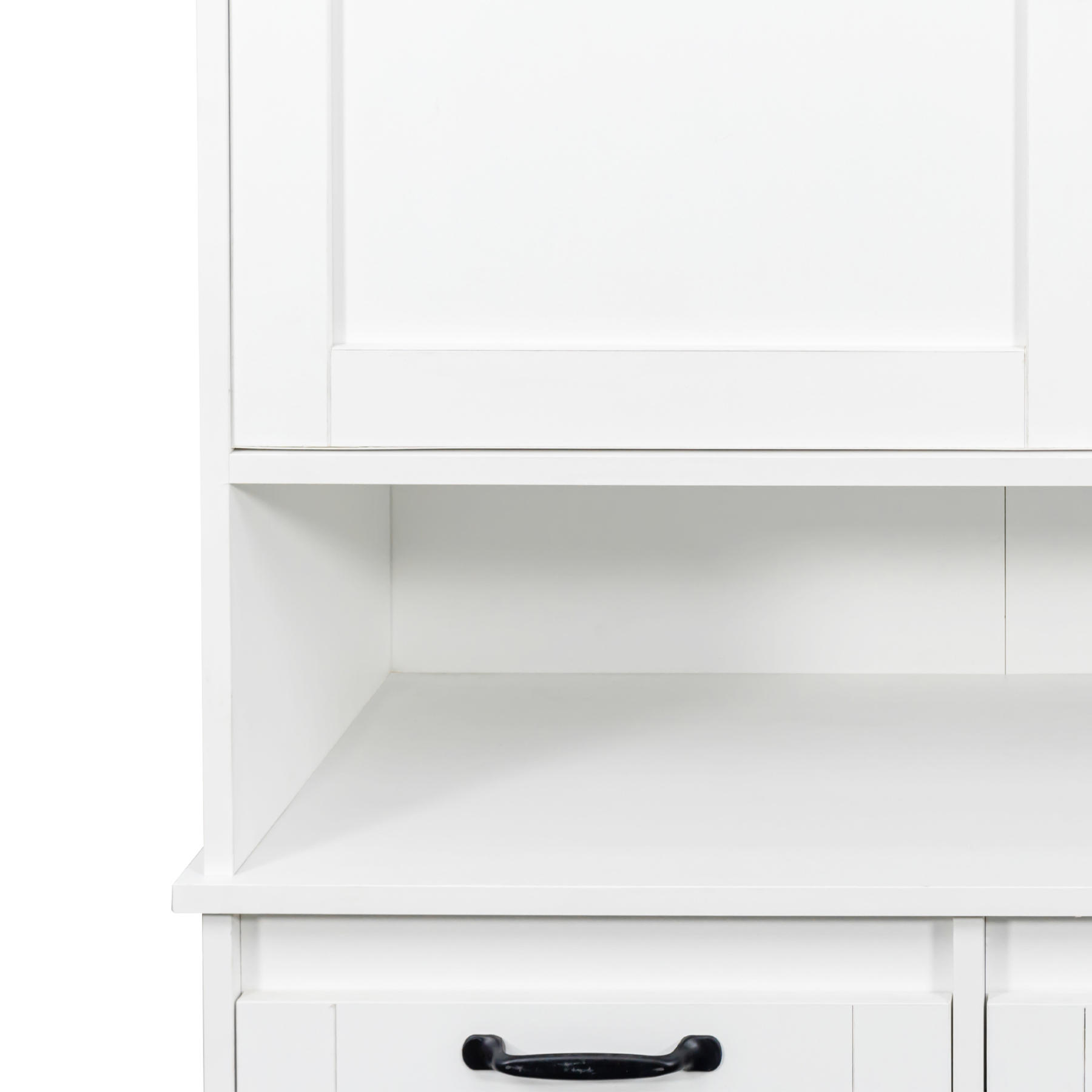 63" Laundry Storage Cabinet with Tilt-Out Hampers & Adjustable Shelves