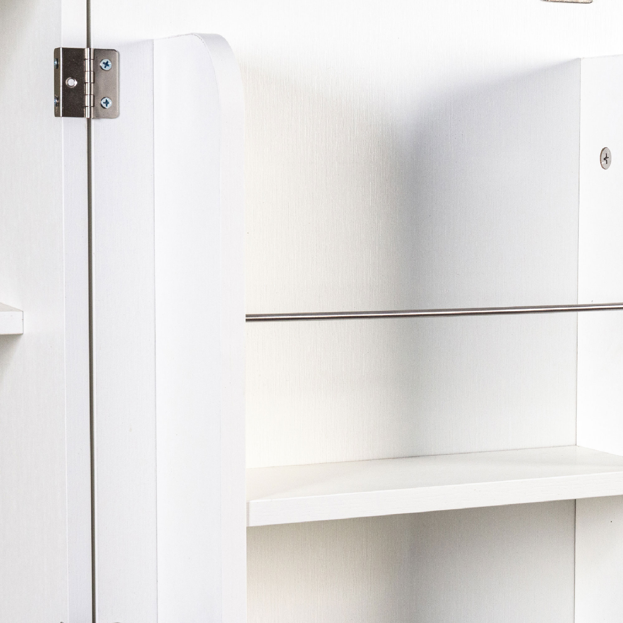 63" Tall Kitchen Pantry Cabinet with Door Shelves & Interior Storage