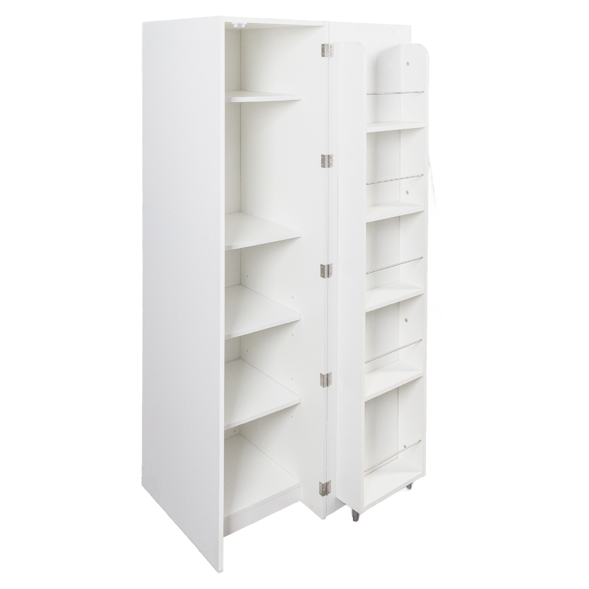 63" Tall Kitchen Pantry Cabinet with Door Shelves & Interior Storage