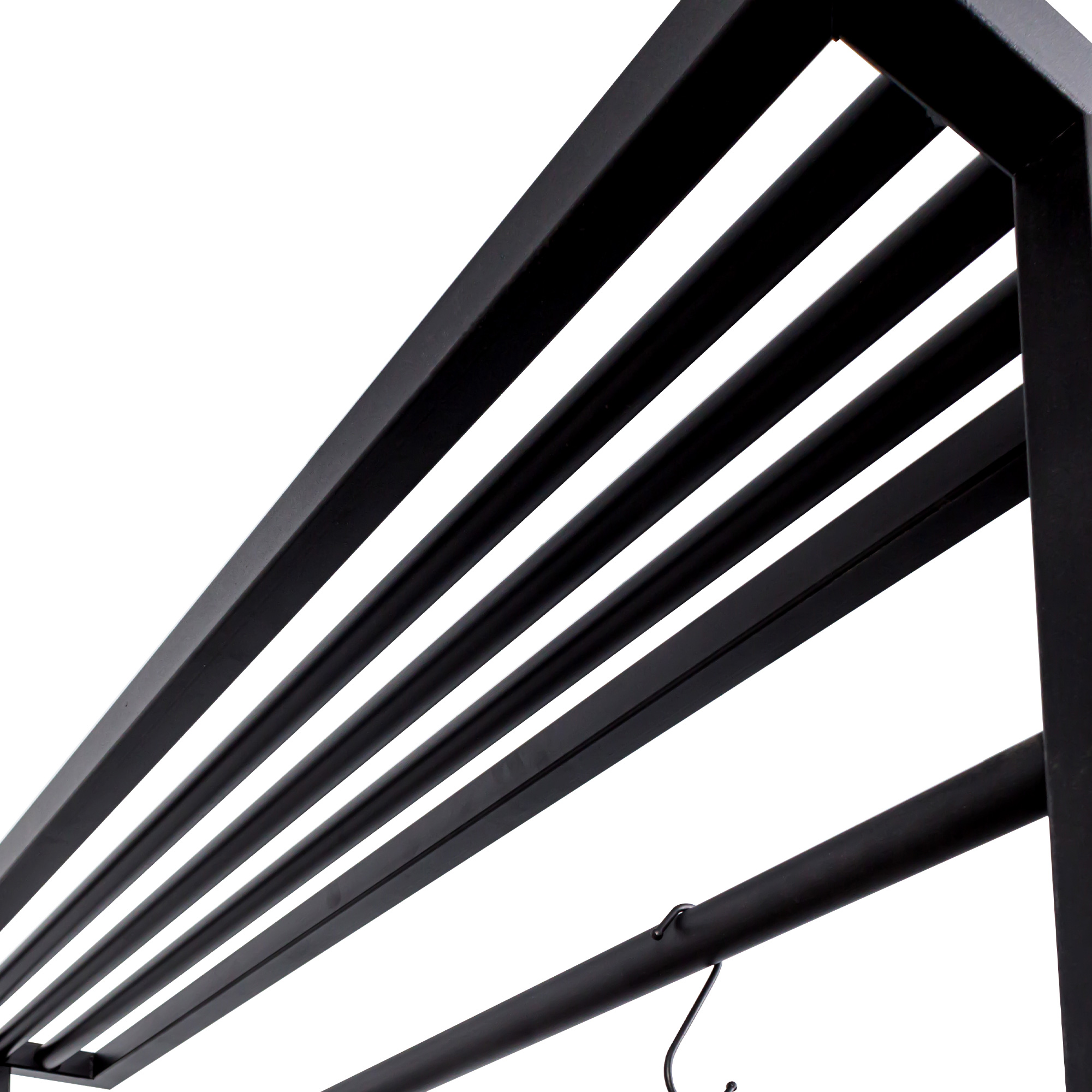 71" Industrial Kitchen Island w/ Storage Shelf & Hanging Rack