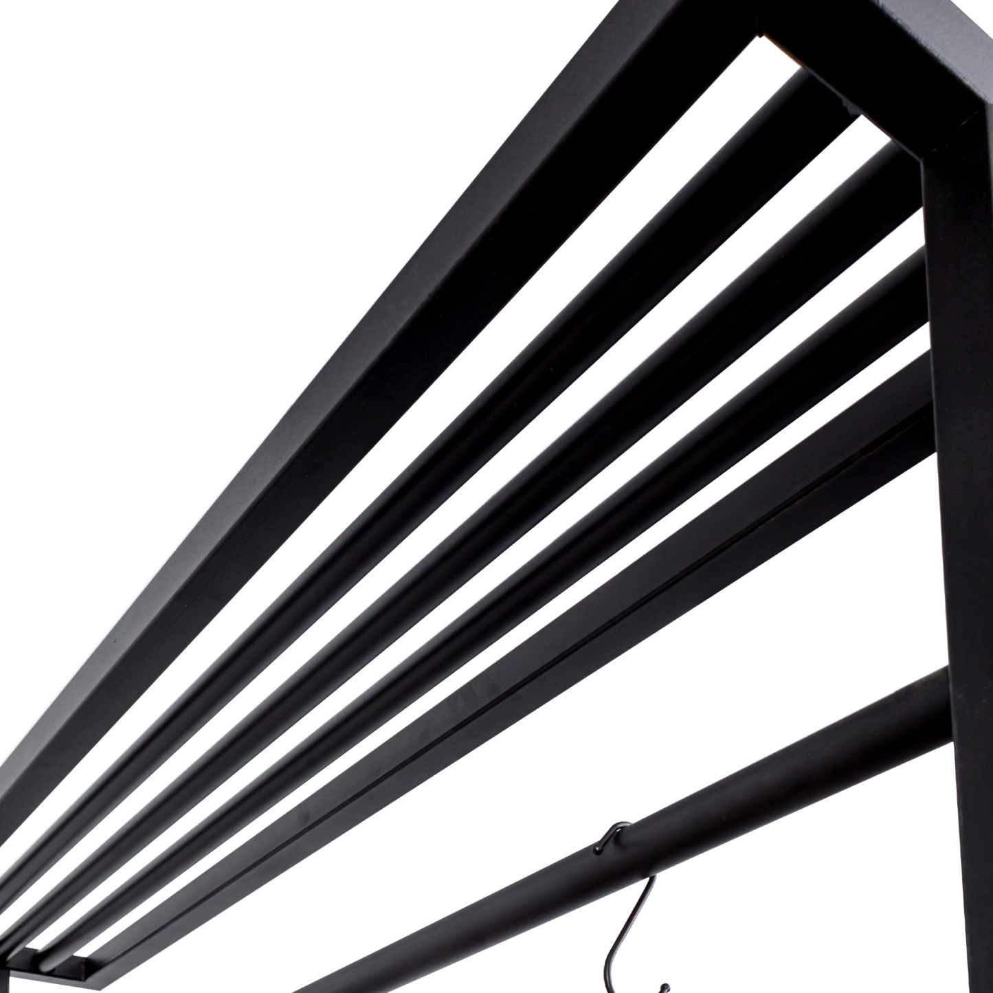 71" Industrial Kitchen Island w/ Storage Shelf & Hanging Rack