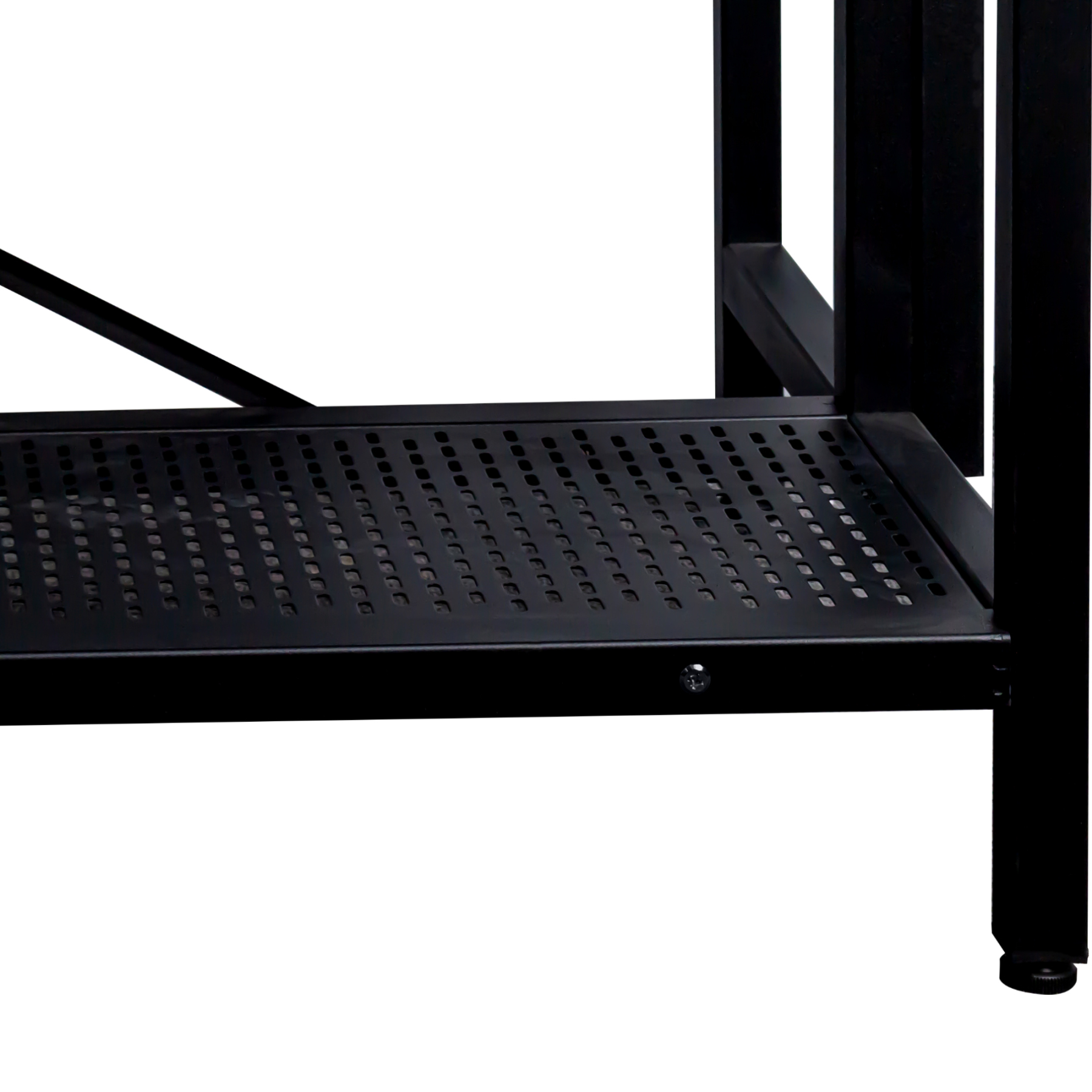 71" Industrial Kitchen Island w/ Storage Shelf & Hanging Rack