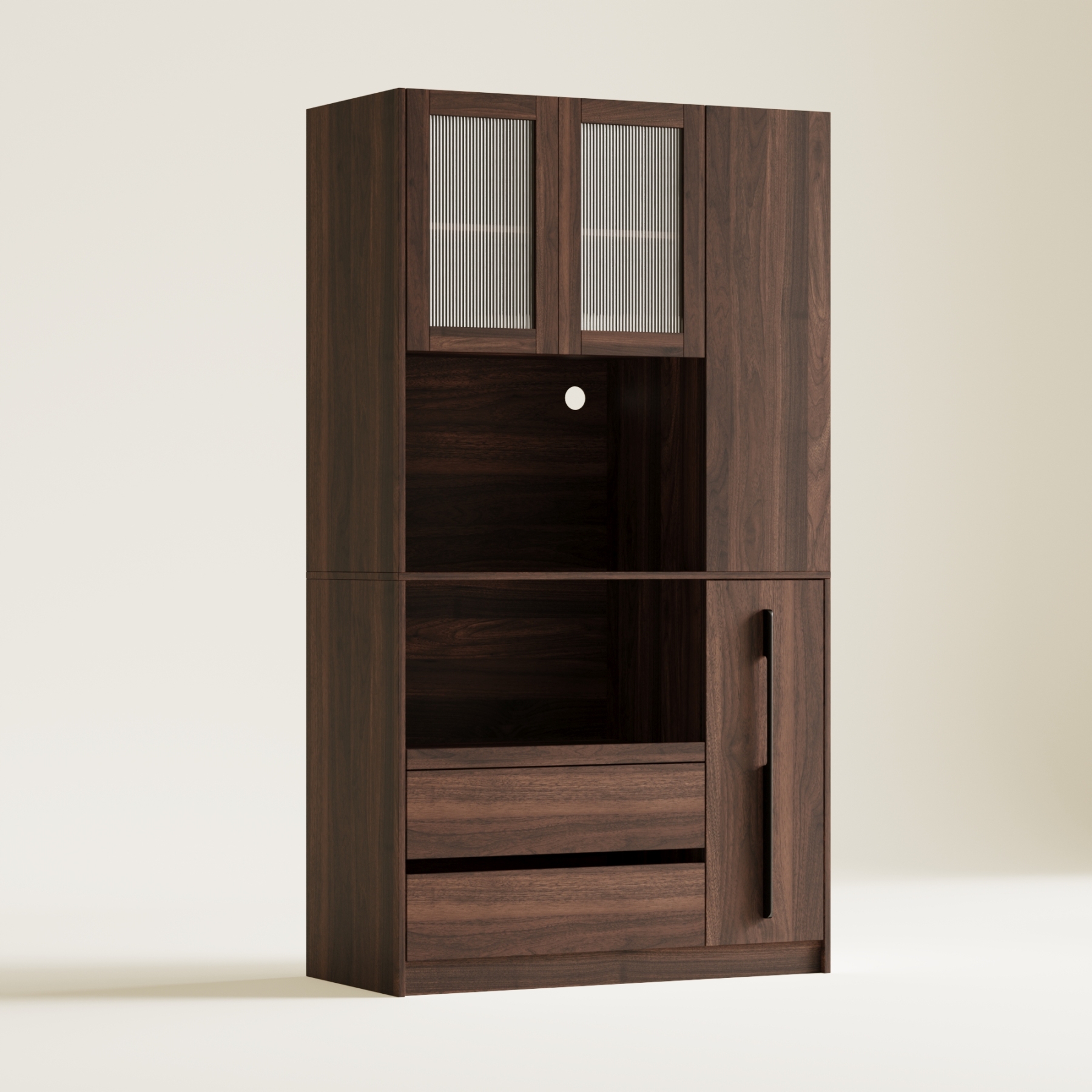 71" Kitchen Pantry Cabinet w/ Pull-out Shelf, 2 Drawers & Versatile Storage