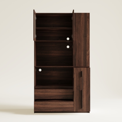 71" Kitchen Pantry Cabinet w/ Pull-out Shelf, 2 Drawers & Versatile Storage