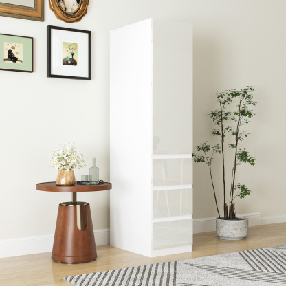 71" Modern Tall Storage Cabinet with Drawers and Door Shelves, Kitchen Pantry
