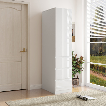 71" Modern Tall Storage Cabinet with Drawers and Door Shelves, Kitchen Pantry