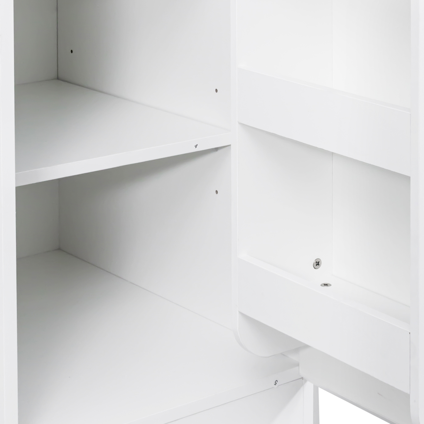 71" Modern Tall Storage Cabinet with Drawers and Door Shelves, Kitchen Pantry
