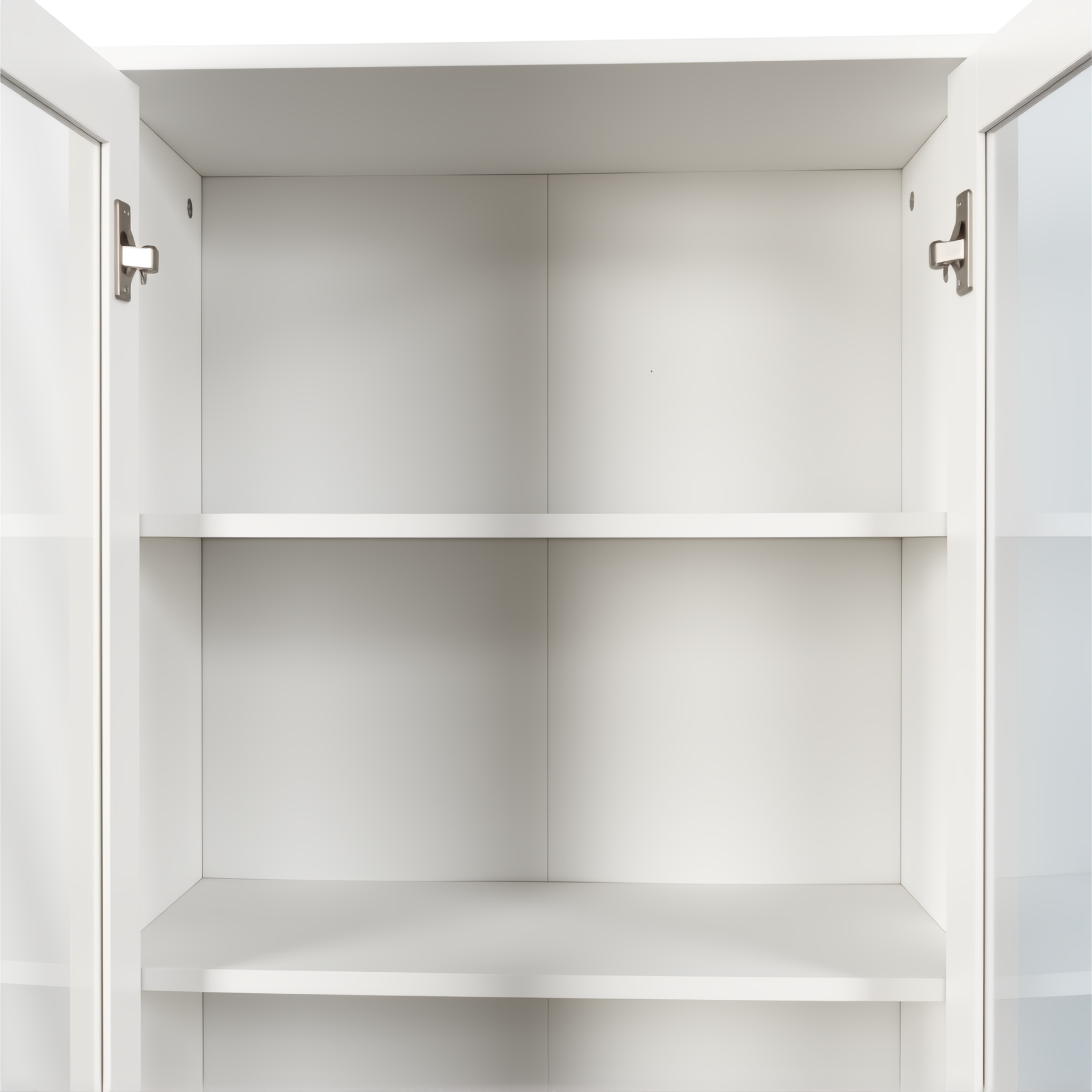71" Multifunctional Storage Cabinet w/ 2 Glass Doors & Pull-Out Shelves