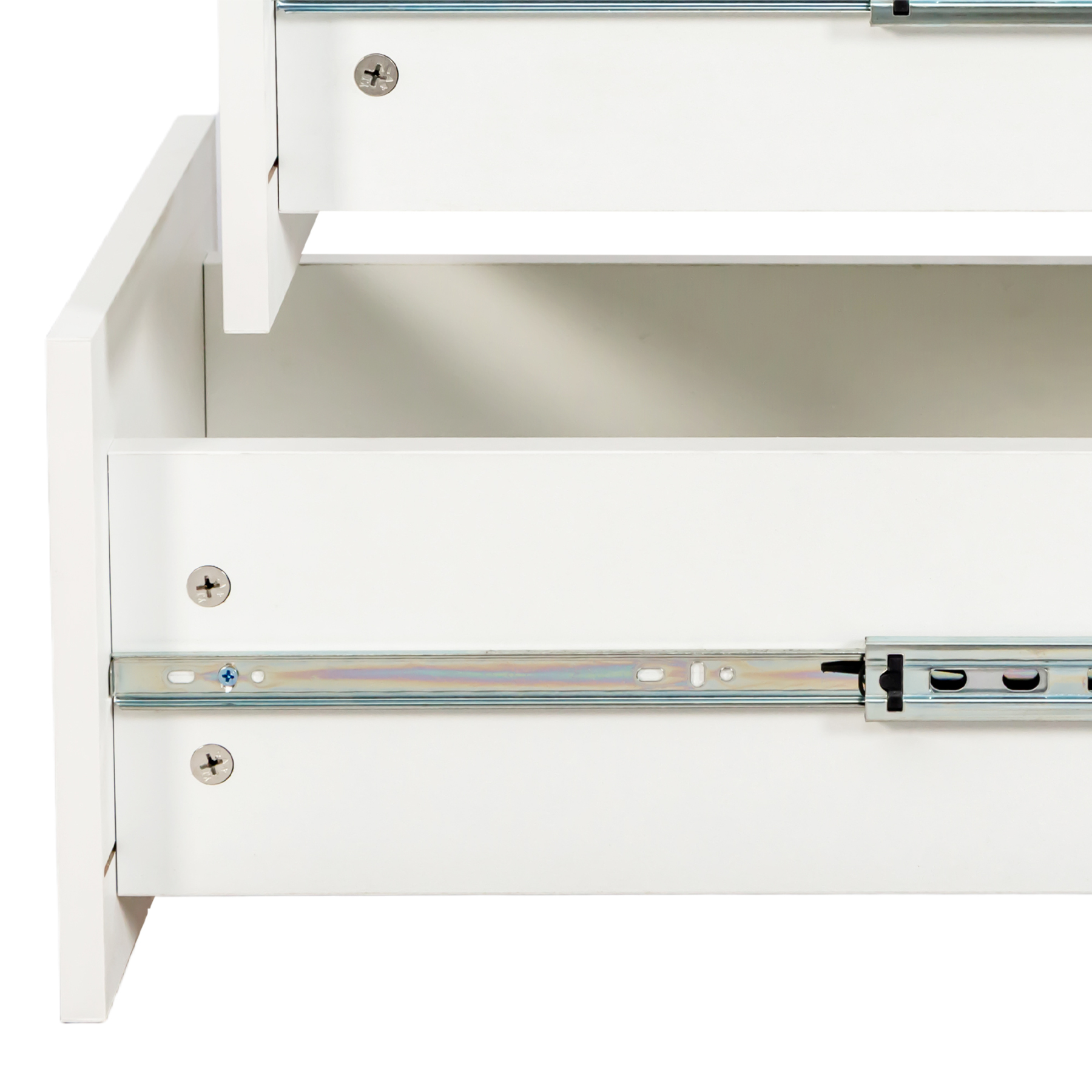 71" Narrow Display Storage Cabinet w/ 4-Tier Shelf and 3 Side Drawers