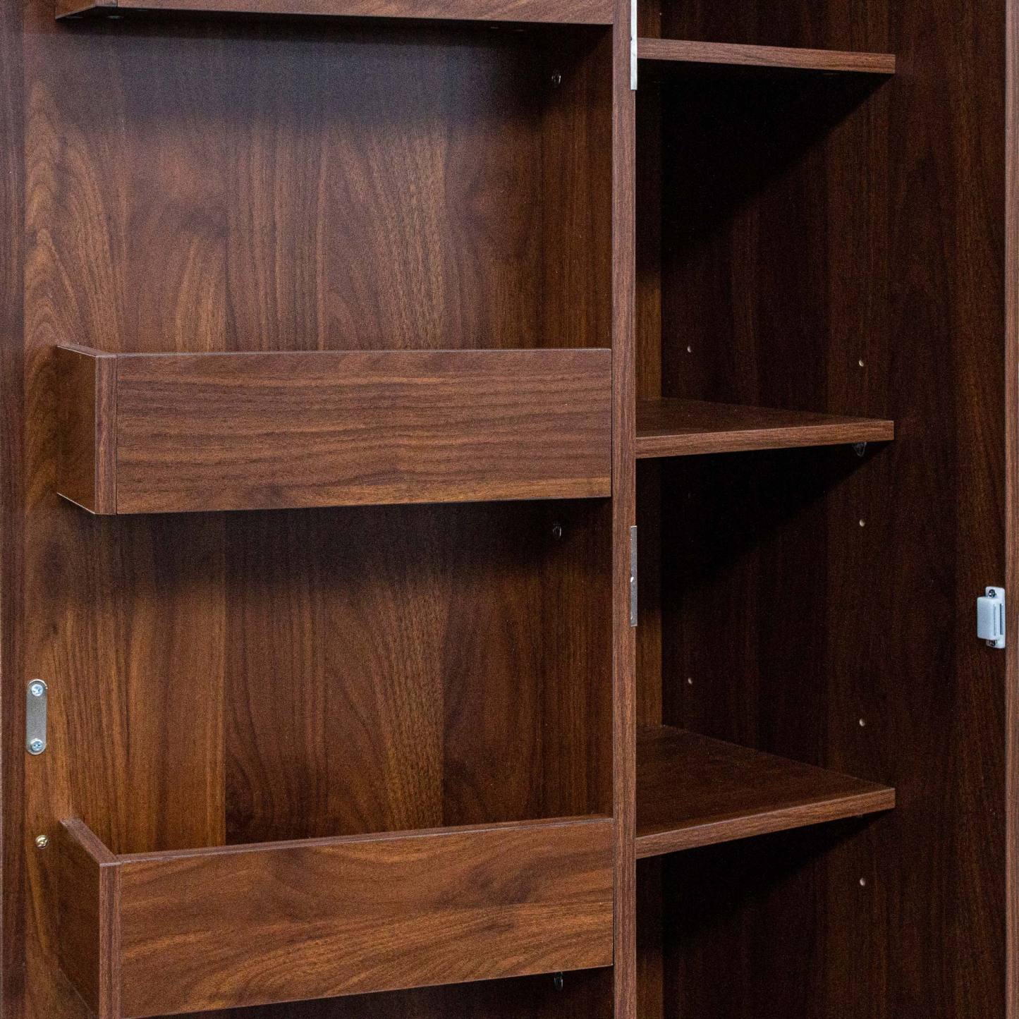 71" Narrow Kitchen Pantry Cabinet w/ Doors & Adjustable Shelves | Multipurpose