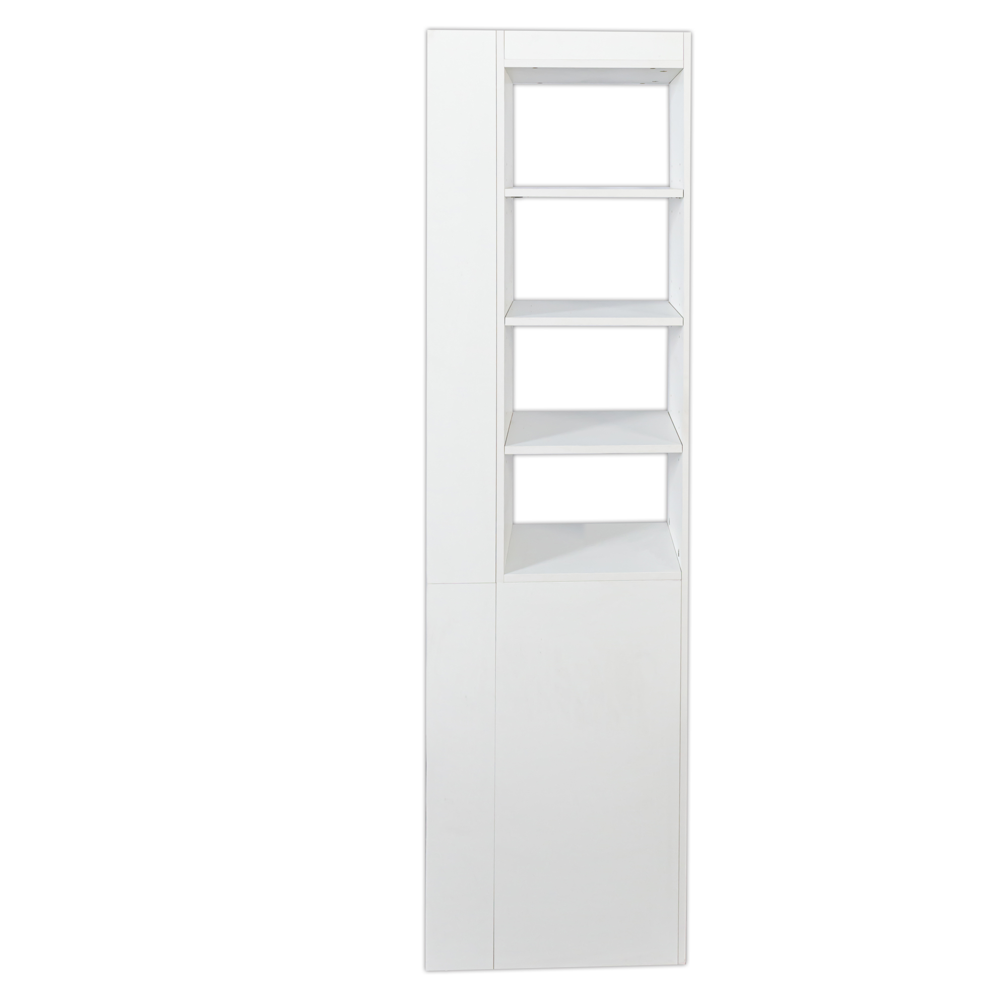 71" Narrow Storage Cabinet w/ 4-Tier Open Shelves & 3 Side Drawers