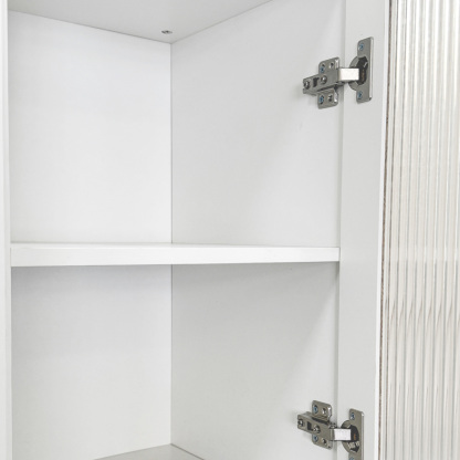 71" Slim Kitchen Pantry Cabinet w/ Clear Door & Pull-Out Shelf | Multifunctional