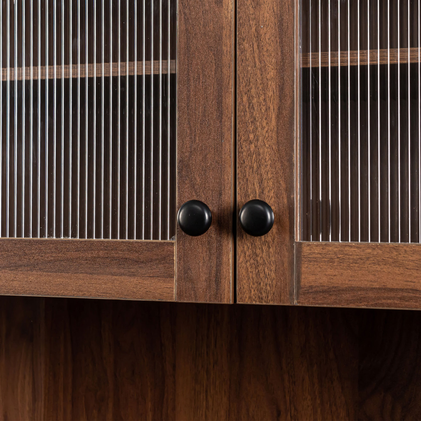 71" Tall Kitchen Pantry Cabinet with Pull Out Shelves and Glass Doors | Multifunctional