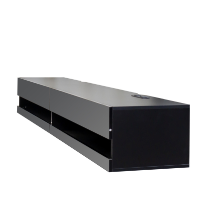 71" Wall-Mounted Floating TV Stand with 20 Color LEDs & Charging Station