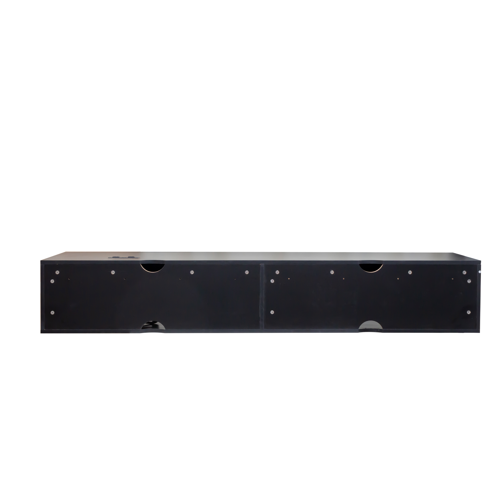 71" Wall-Mounted Floating TV Stand with 20 Color LEDs & Charging Station