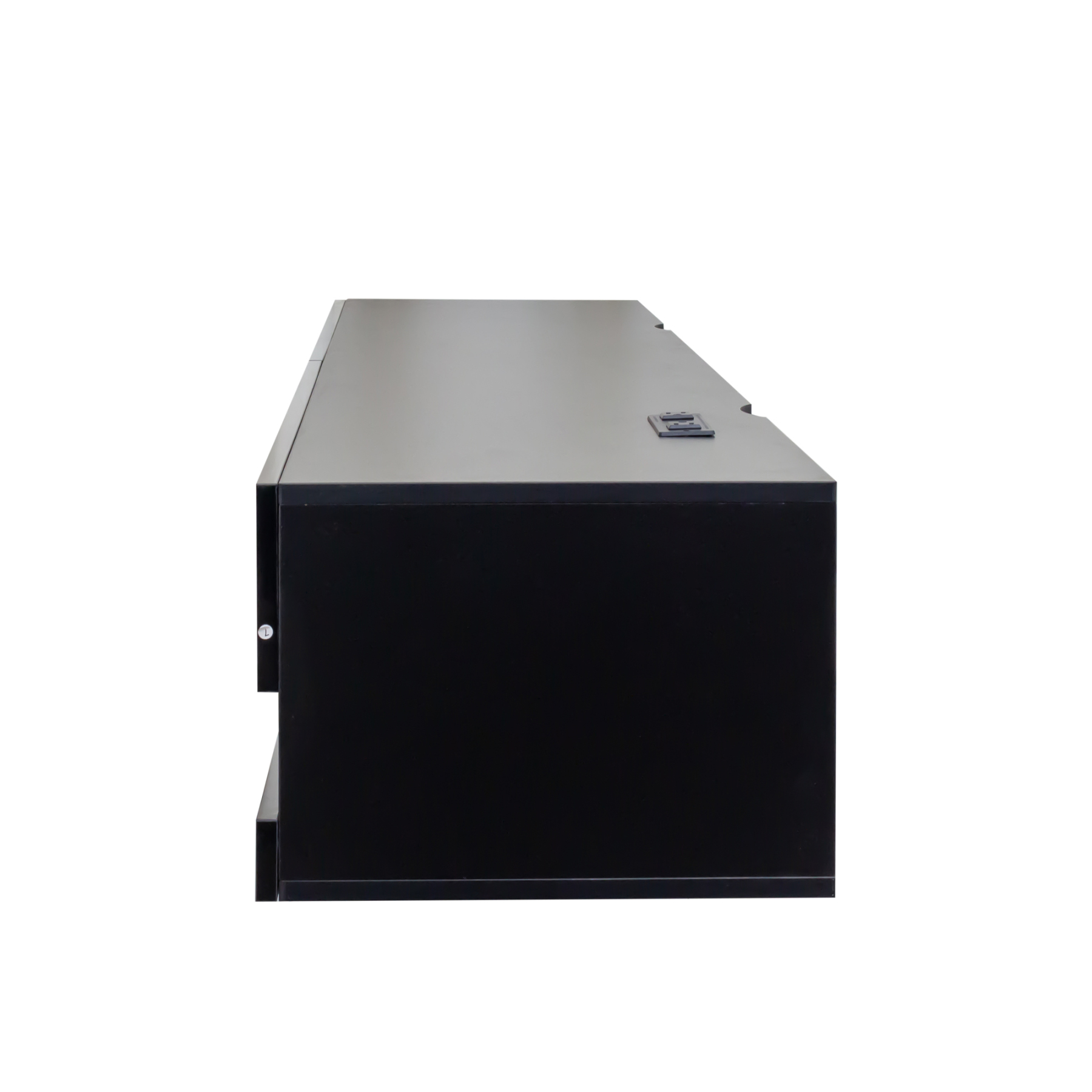 71" Wall-Mounted Floating TV Stand with 20 Color LEDs & Charging Station