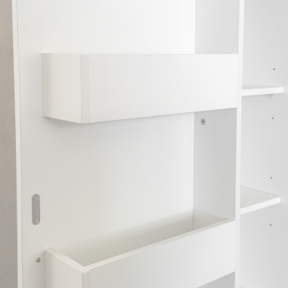 71" White Multipurpose Kitchen Pantry Cabinet w/ Doors & Adjustable Shelves