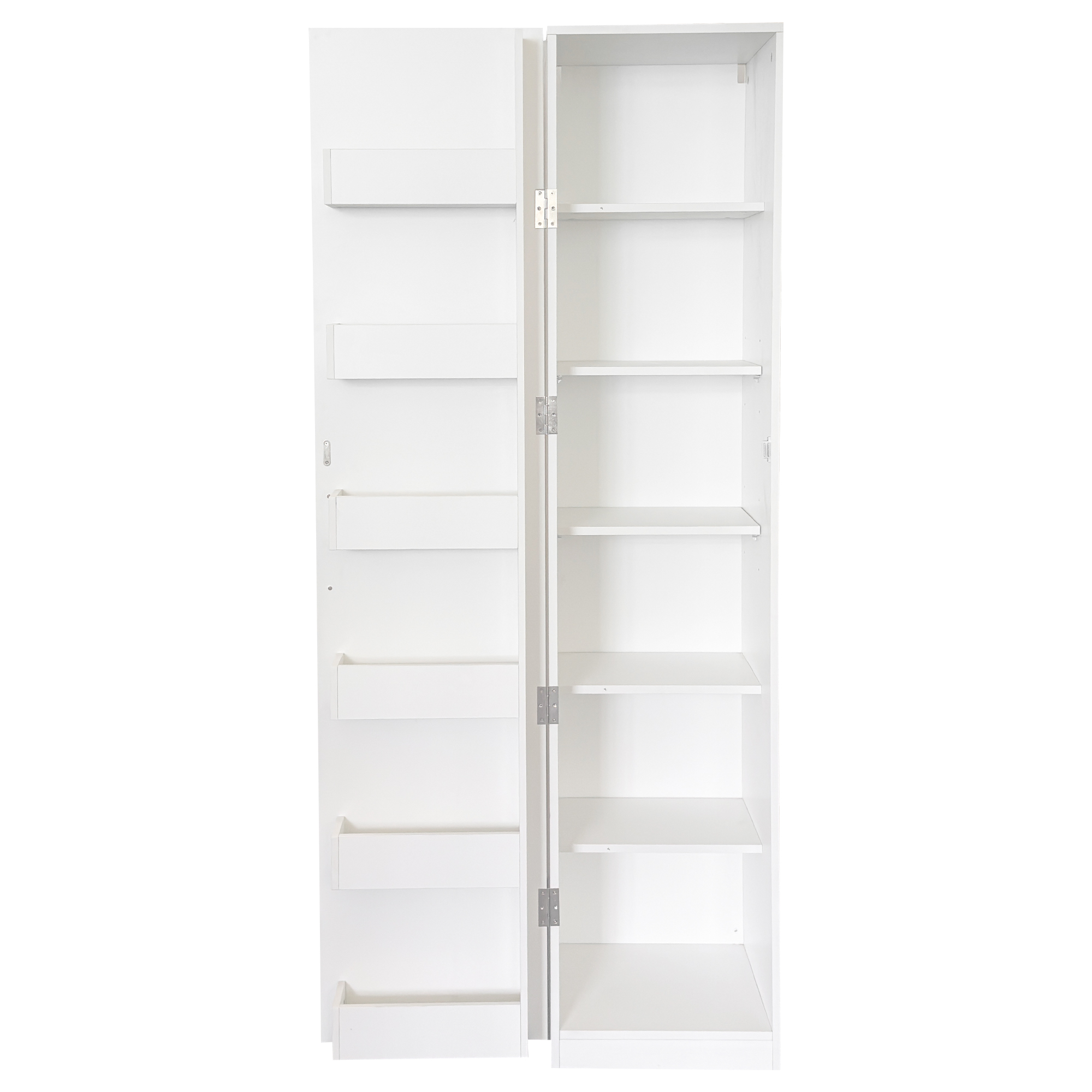 71" White Multipurpose Kitchen Pantry Cabinet w/ Doors & Adjustable Shelves