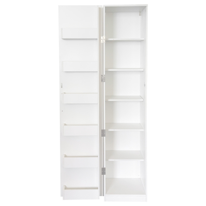 71" White Multipurpose Kitchen Pantry Cabinet w/ Doors & Adjustable Shelves