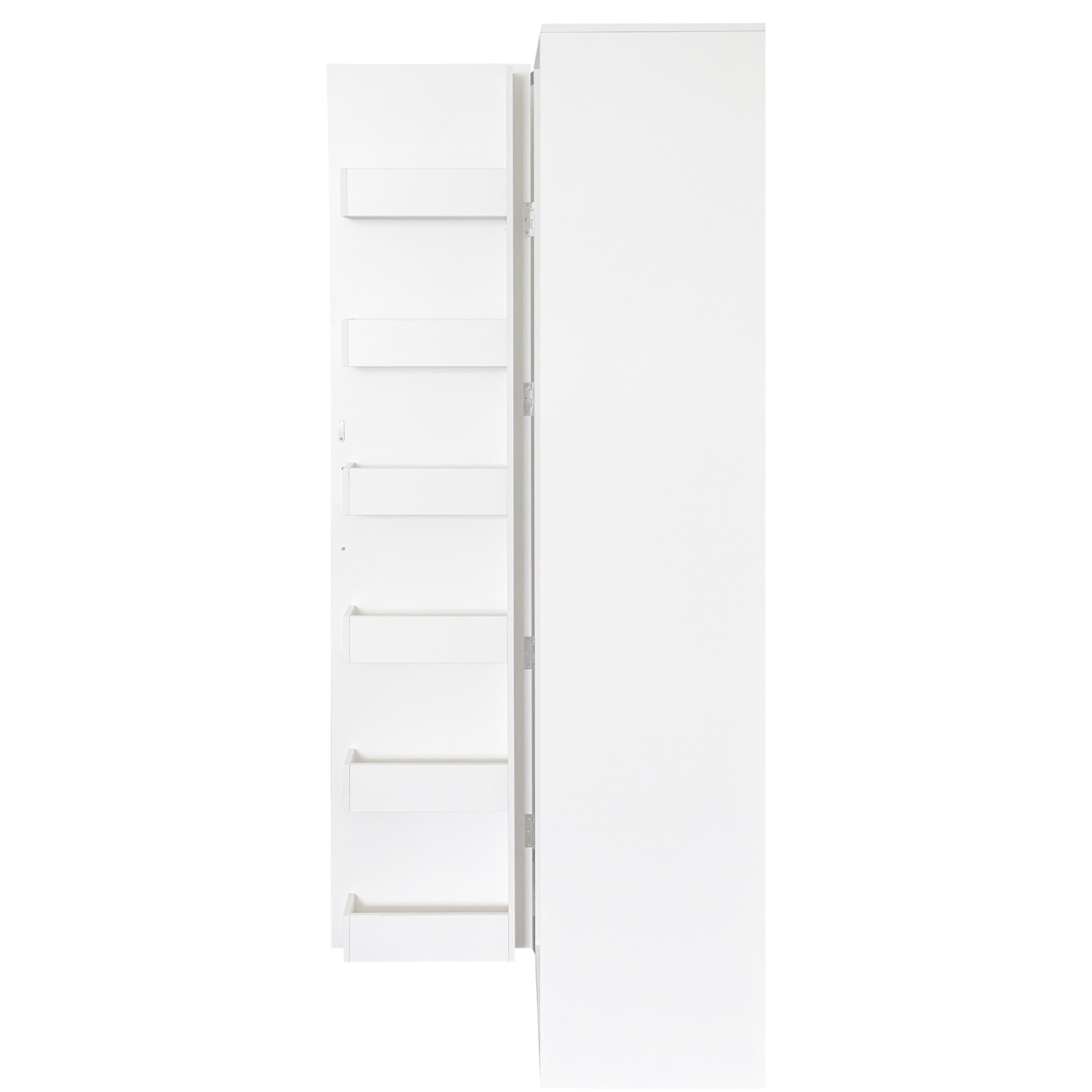 71" White Multipurpose Kitchen Pantry Cabinet w/ Doors & Adjustable Shelves