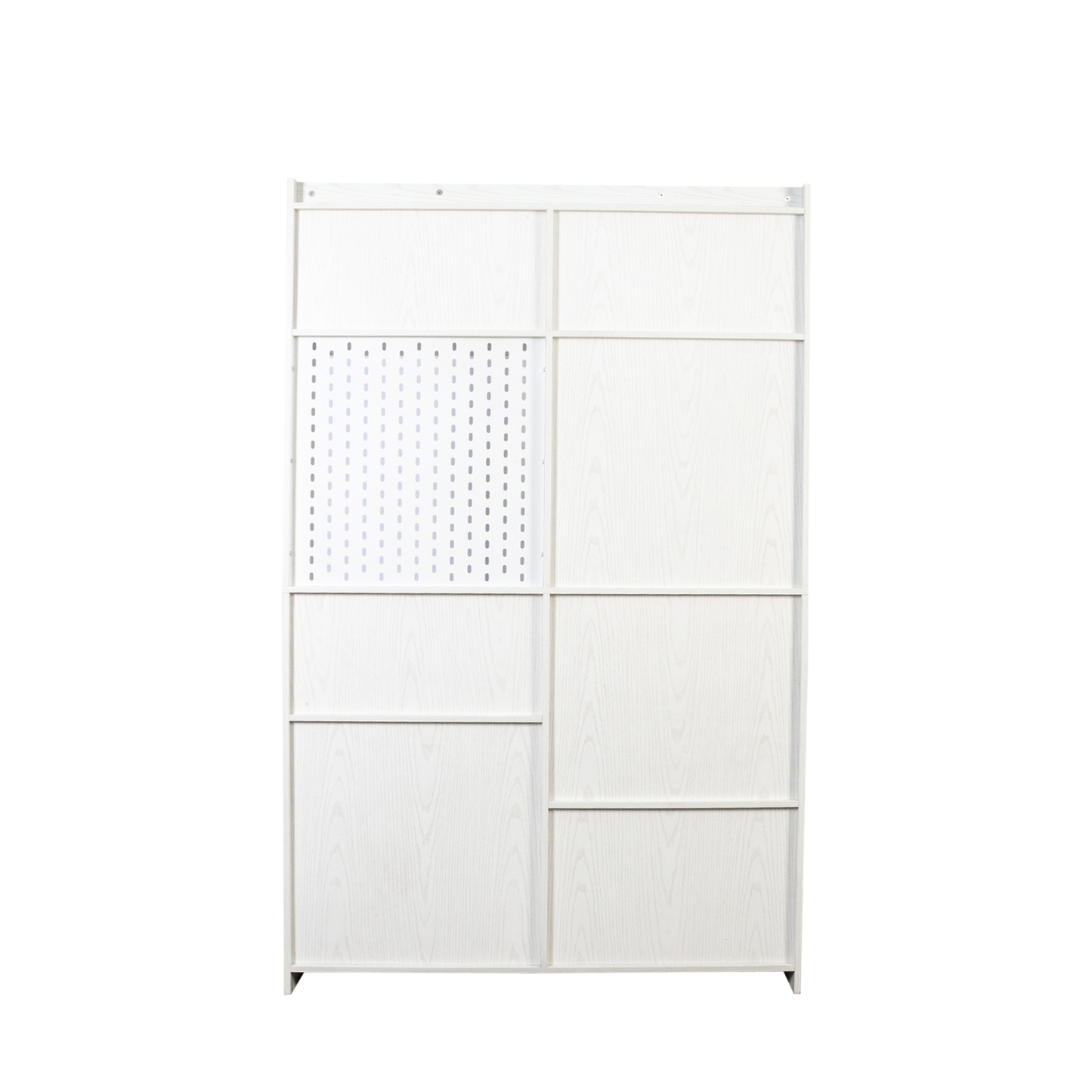 79" Multi-Functional Bookshelf with Drawers, Adjustable Shelves & Pegboard, White