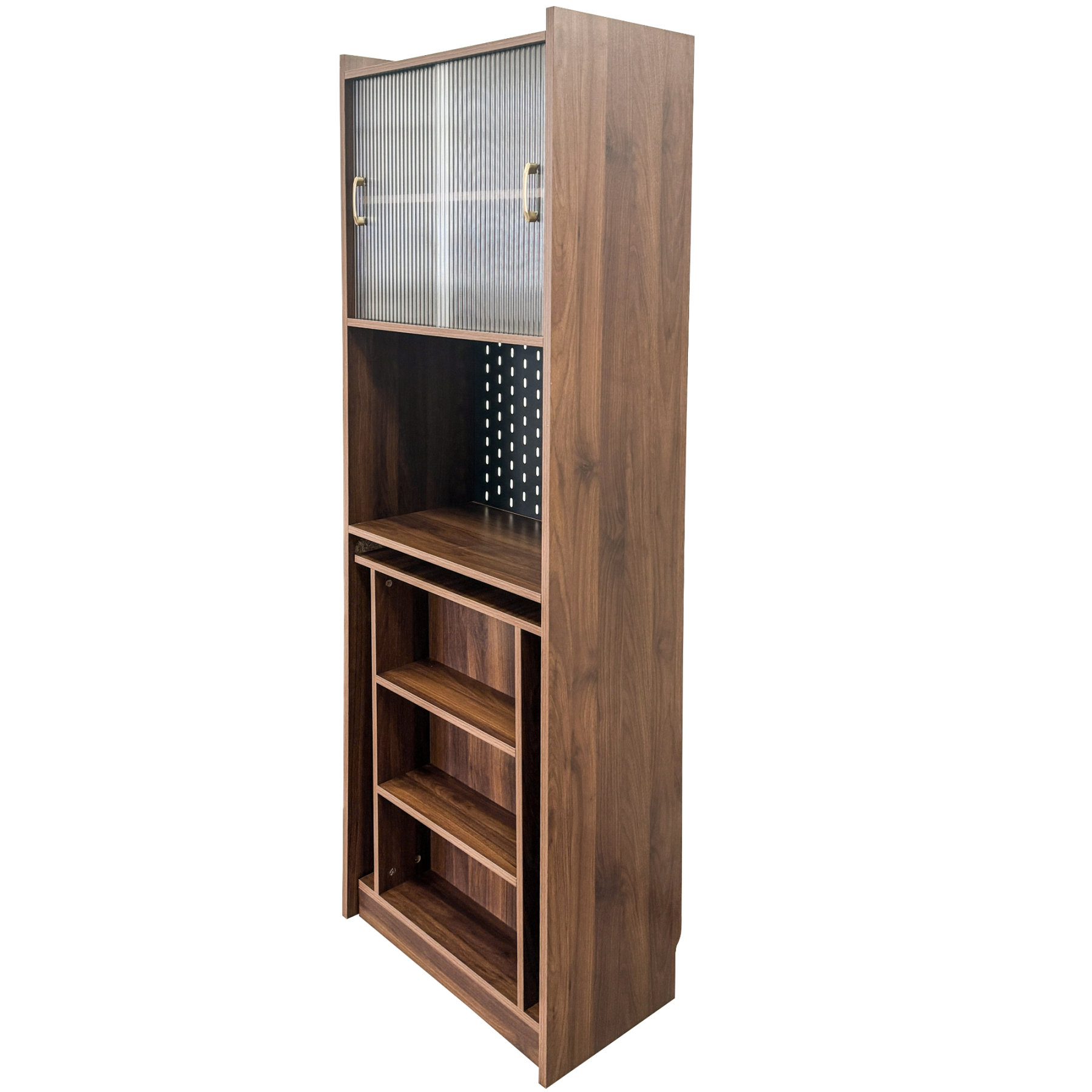 13-36"W Foldable Computer Desk w/ Storage & Pegboard | Space-Saving